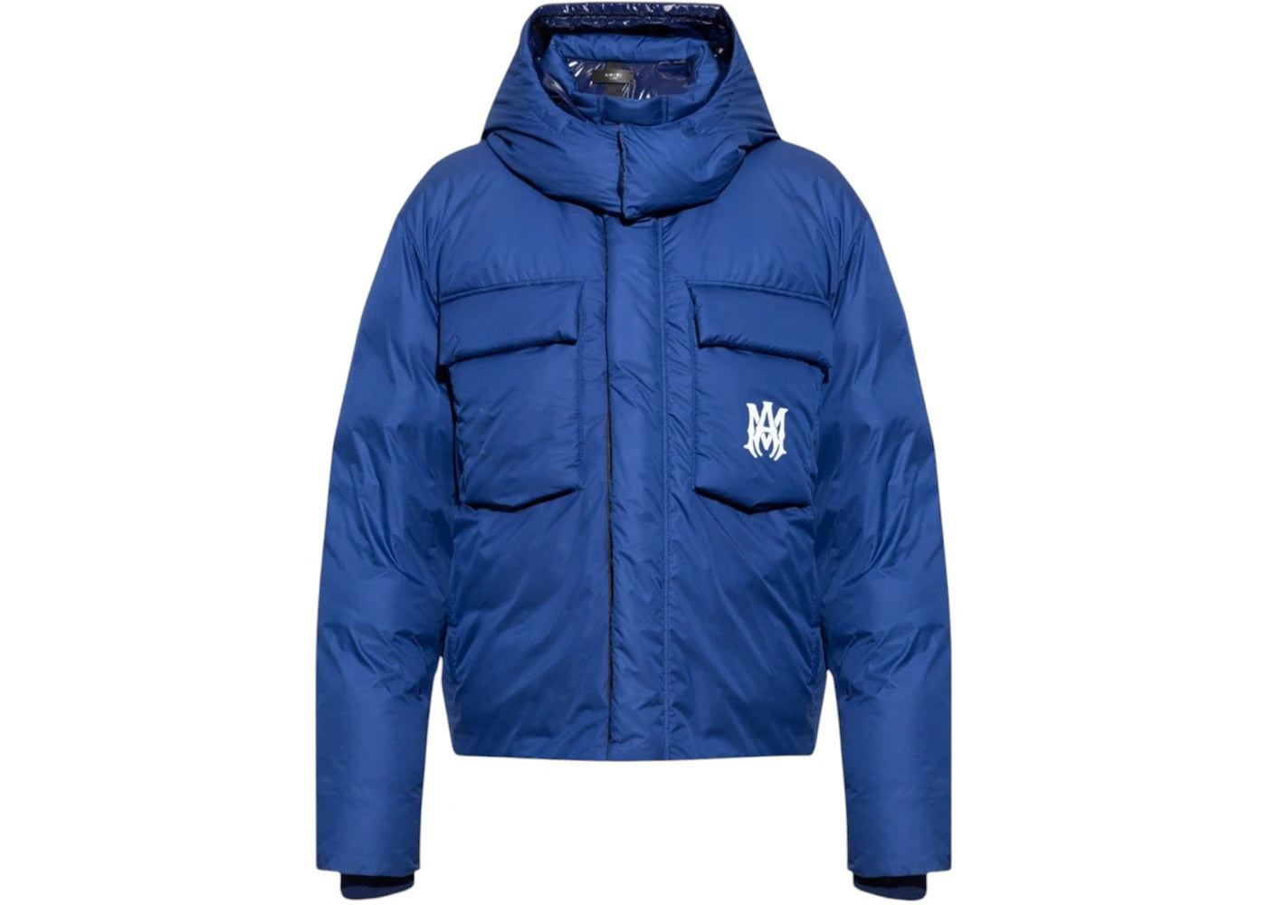 AMIRI Bold Logo Blue Hooded Jacket Blue