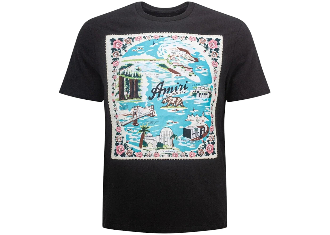 AMIRI California Hawaiian Tee Black