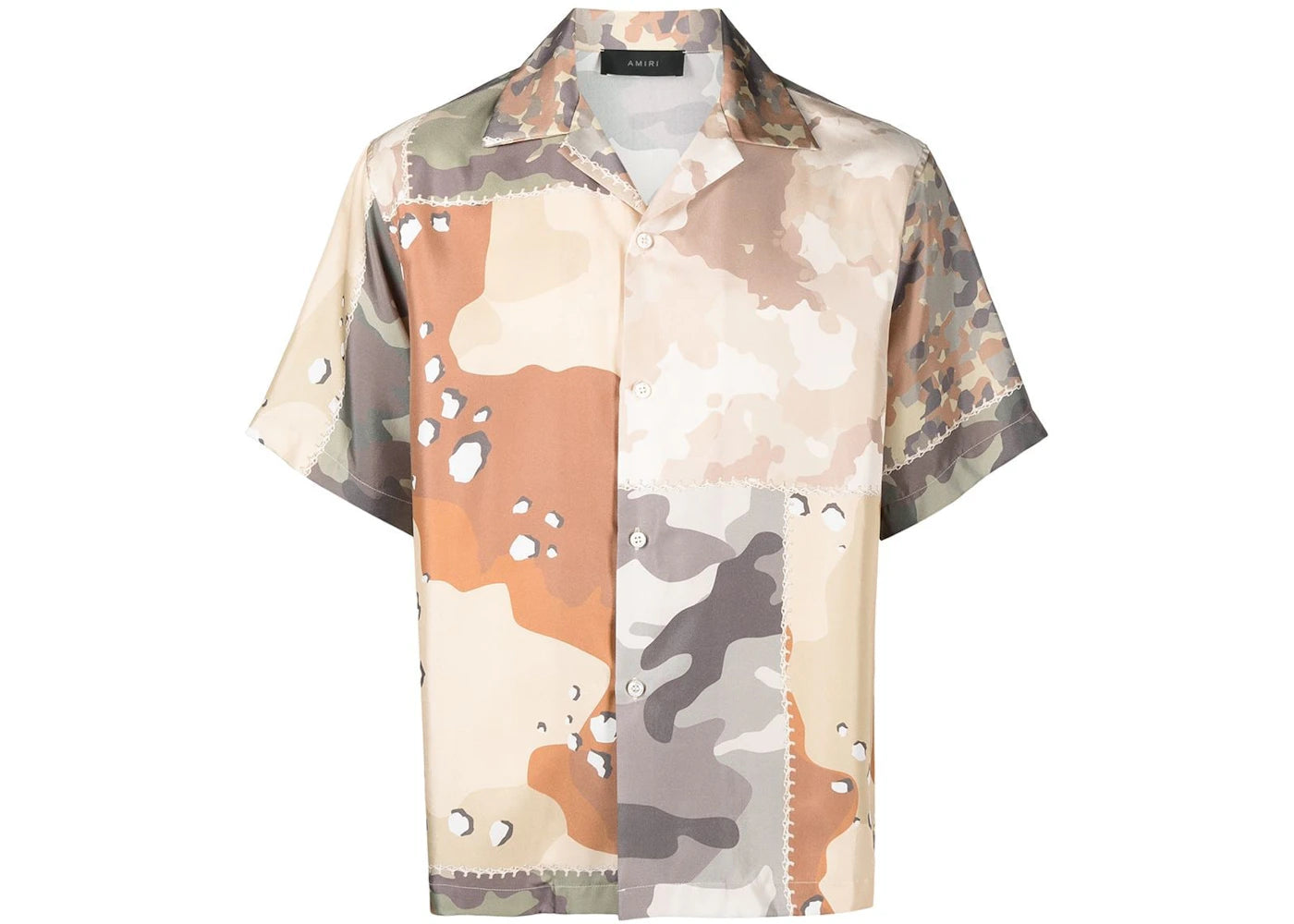 AMIRI Camoflage Silk Shirt Beige