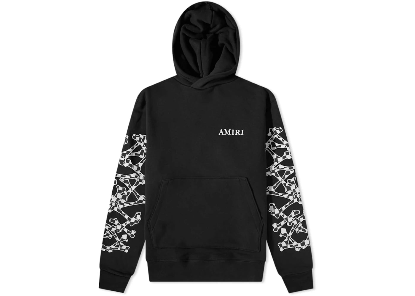 AMIRI Checkered Bones Hoodie Black