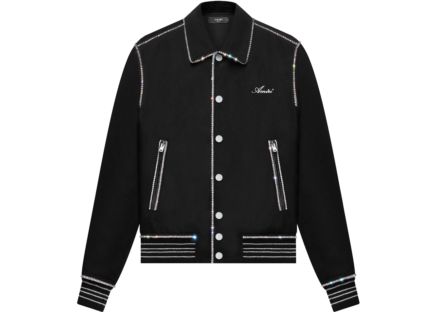 AMIRI Cherub Sequin Bomber Jacket Black