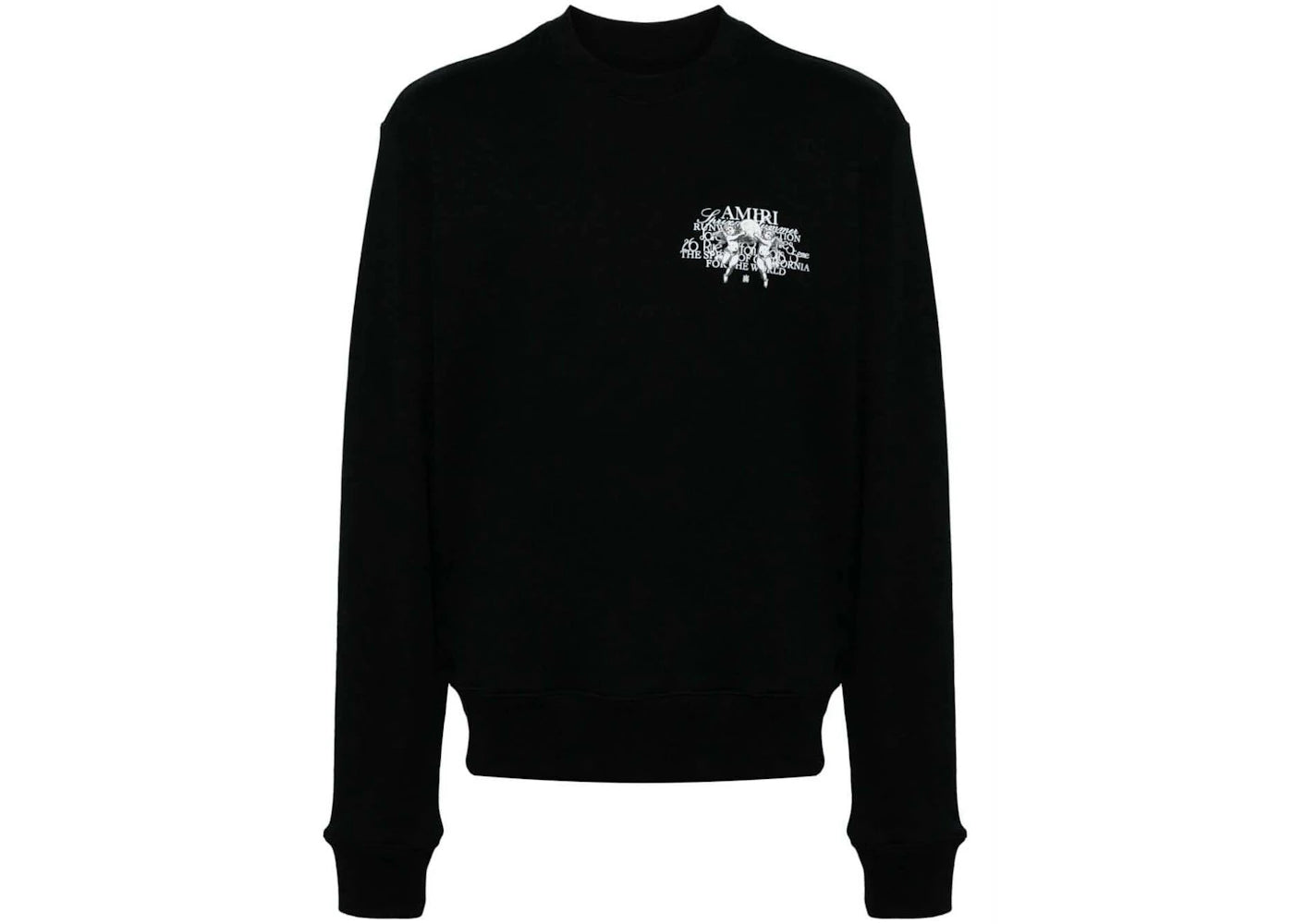 AMIRI Cherub Text Crew Jersey Black