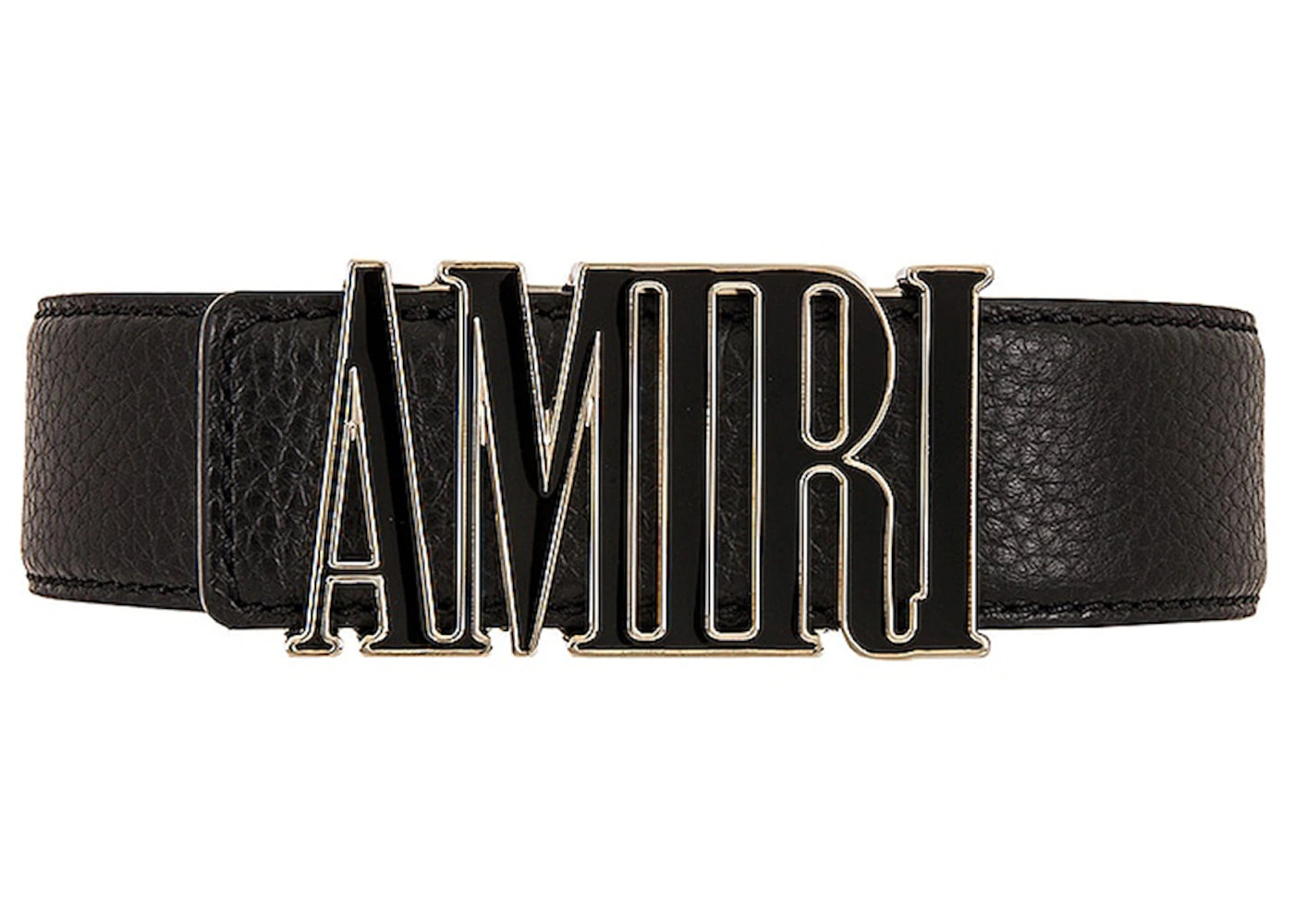 AMIRI Core Logo Buckle Belt Black/Black/Gold-tone