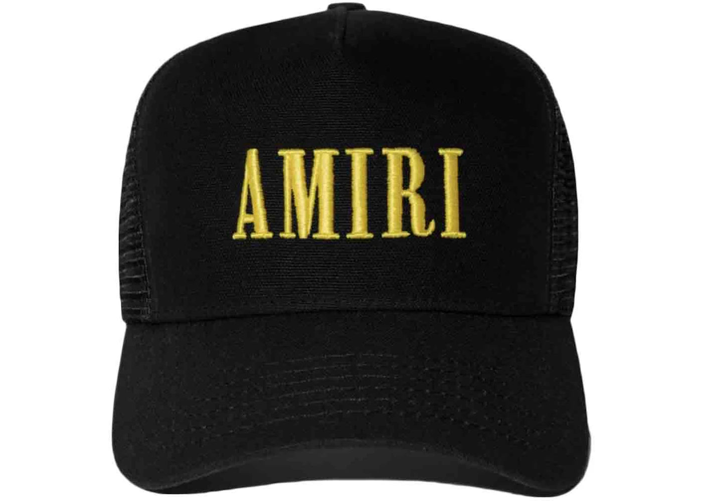 AMIRI Core Logo Trucker Hat Black/Yellow