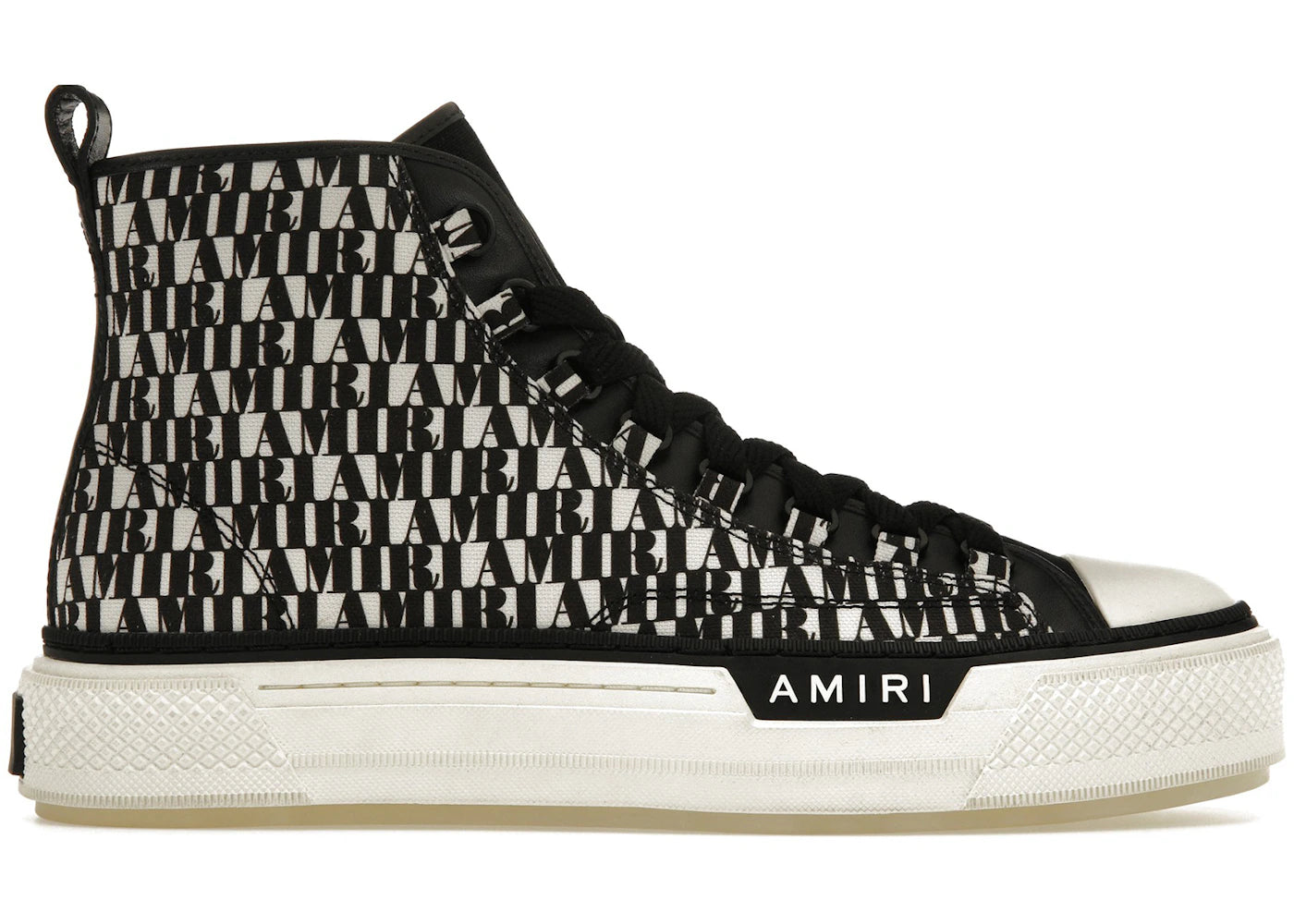 AMIRI Court Hi All Over Logo Black White