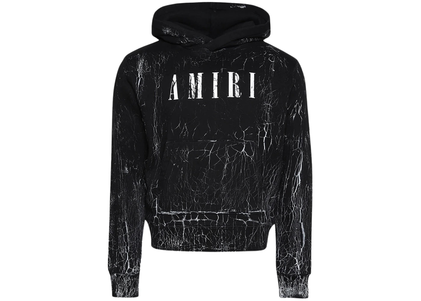 AMIRI Cracked Dye Core Logo Hoodie Black