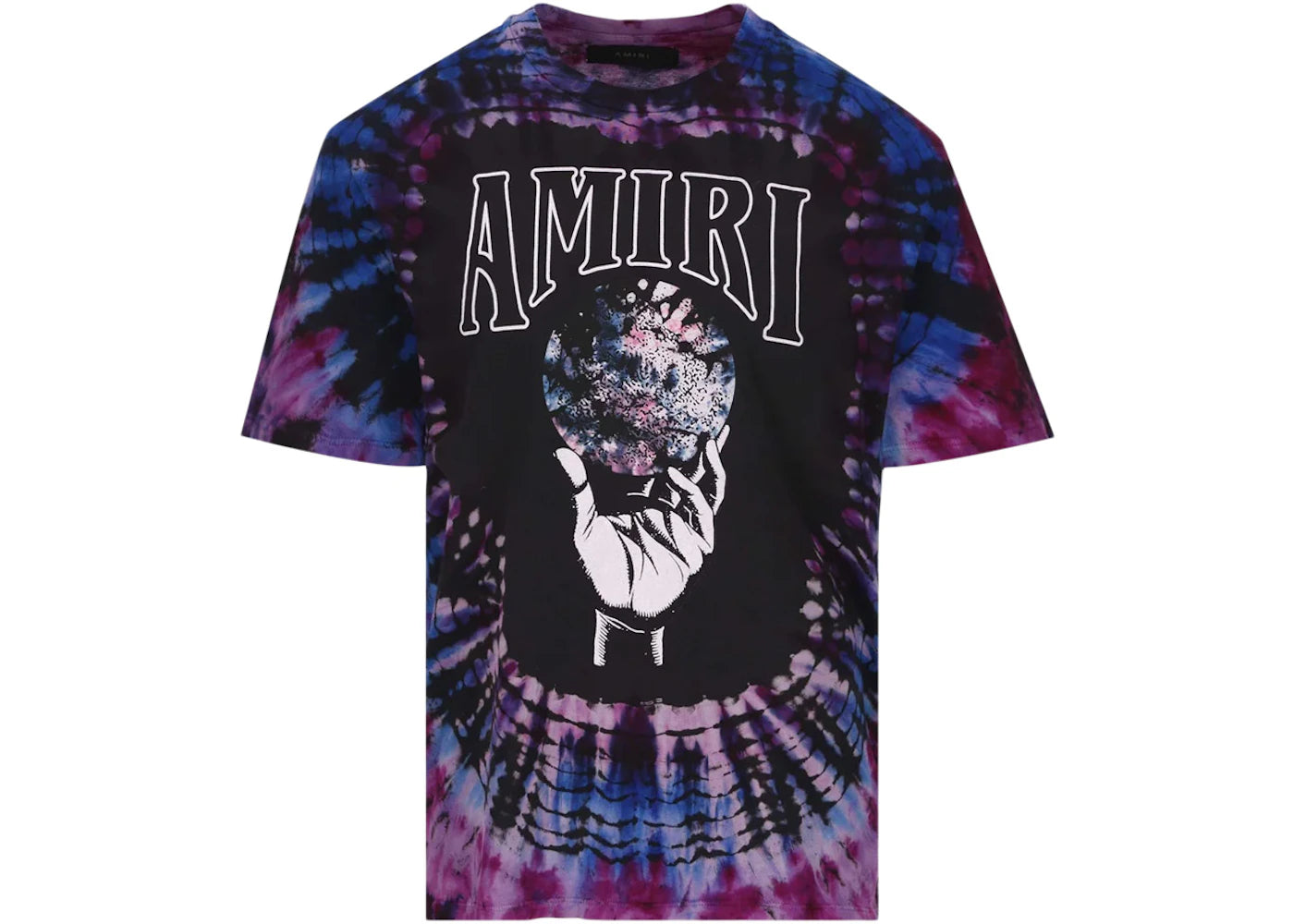 AMIRI Crystal Ball Tie-Dye Short Sleeve T-shirt Black/Purple/Blue