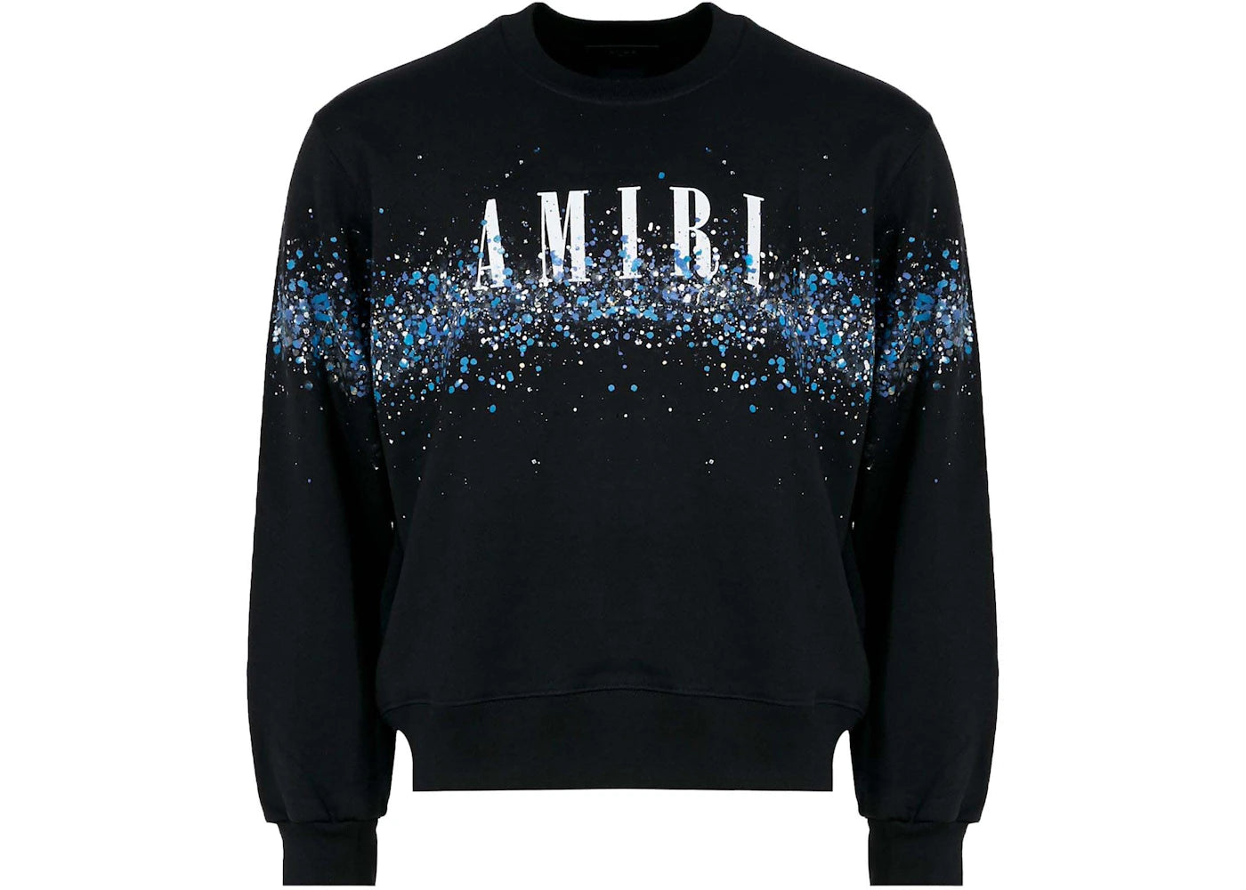 AMIRI Crystal Splash Logo Sweatshirt Black/Blue