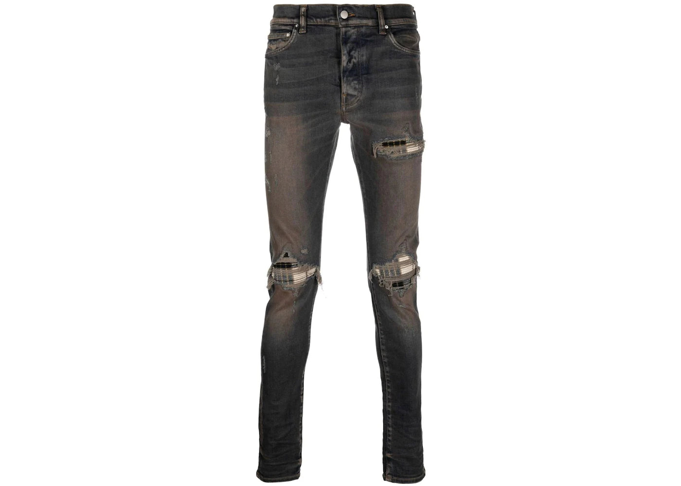 AMIRI Distressed Effect Slim Fit Jeans Aged Black