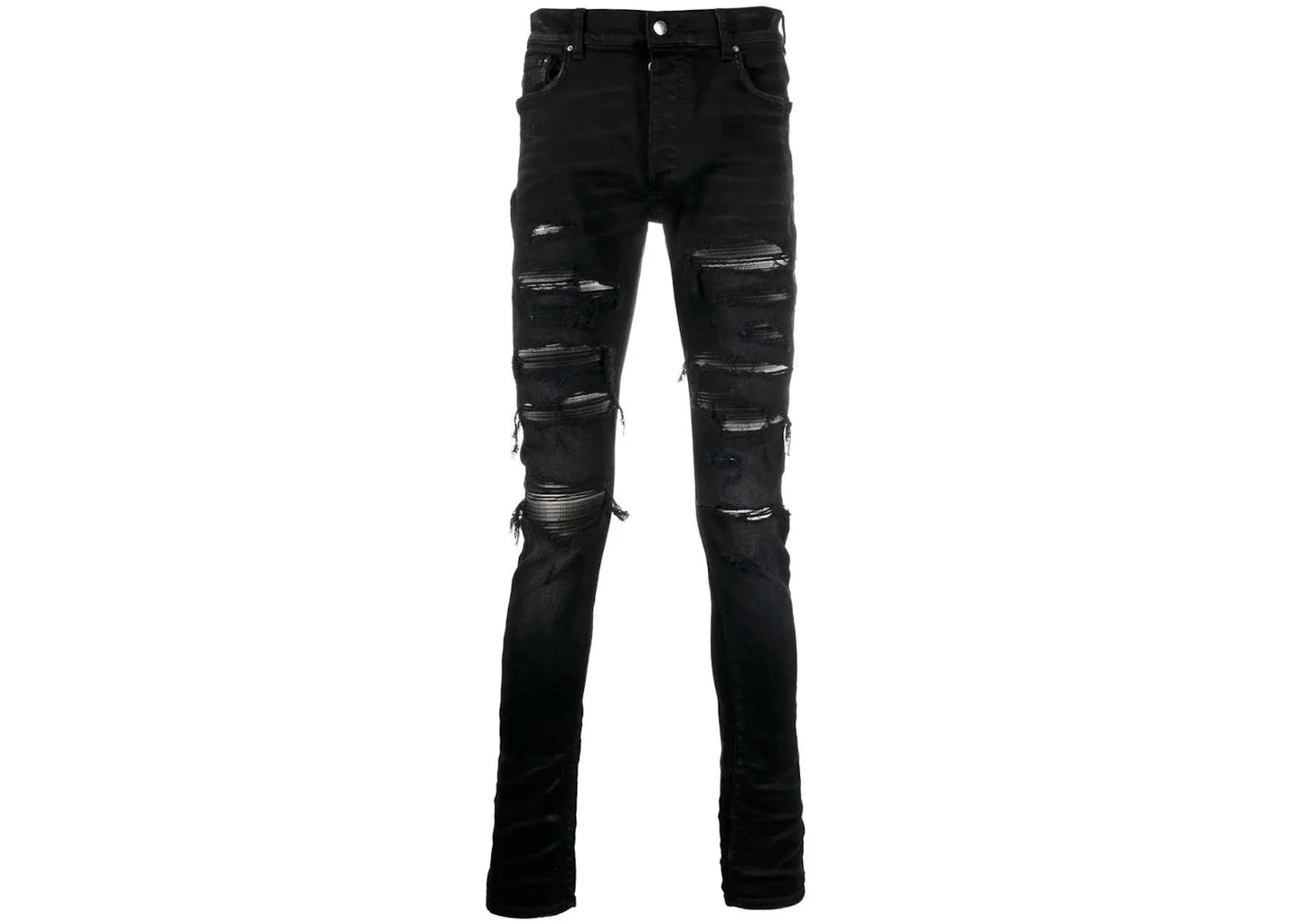 AMIRI Distressed Skinny Jeans Black