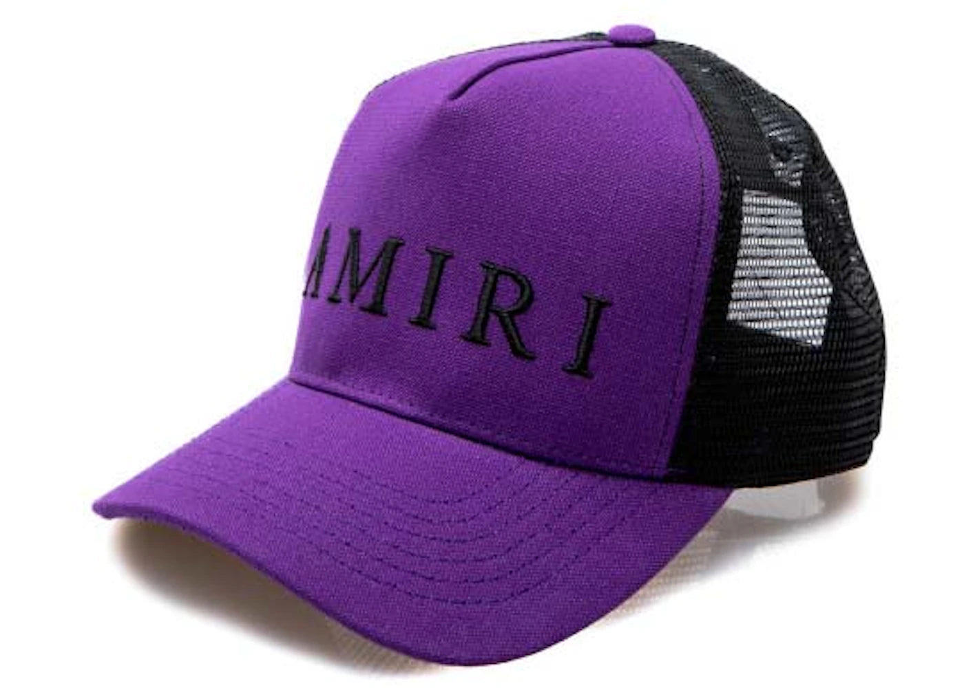 AMIRI Embroidered Logo Trucker Cap Purple/Black