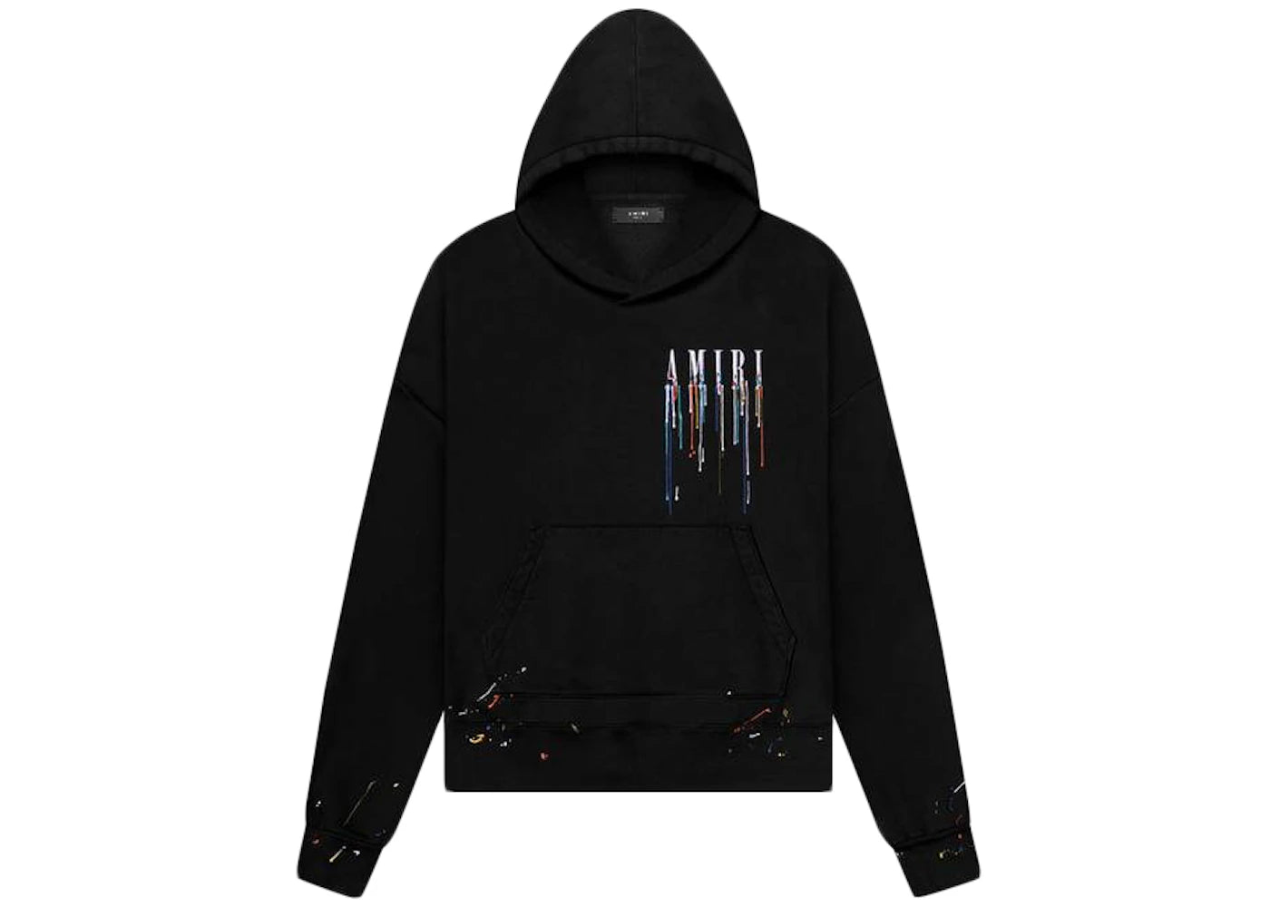 AMIRI Embroidered Paint Drip Core Logo Hoodie Black