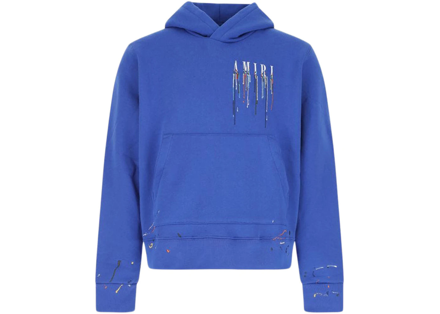 AMIRI Embroidered Paint Drip Core Logo Hoodie Blue