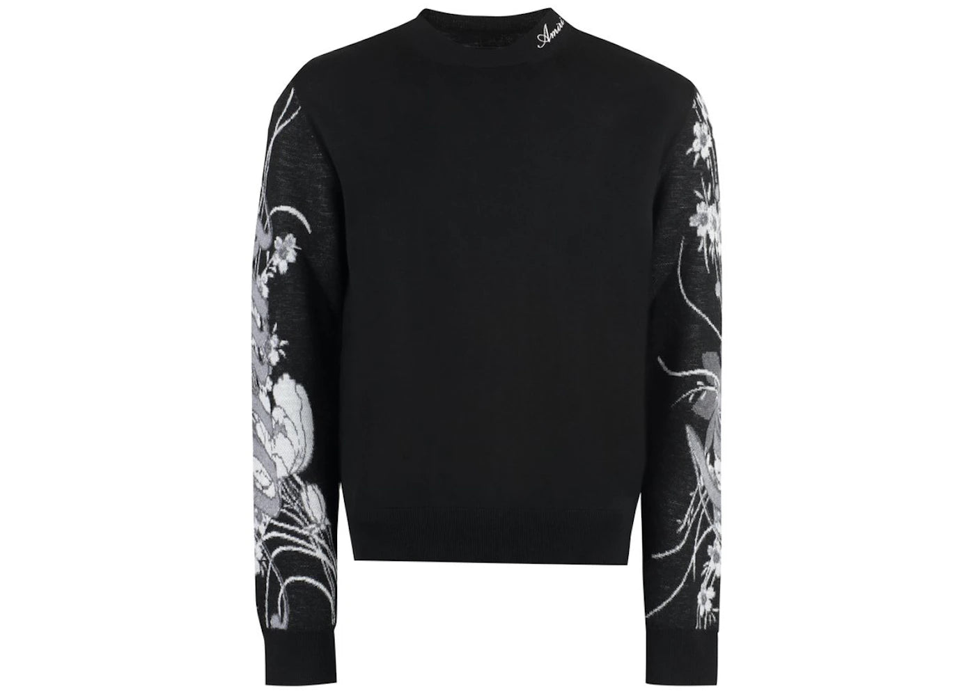 AMIRI Floral Arm Print L/S T-shirt Black