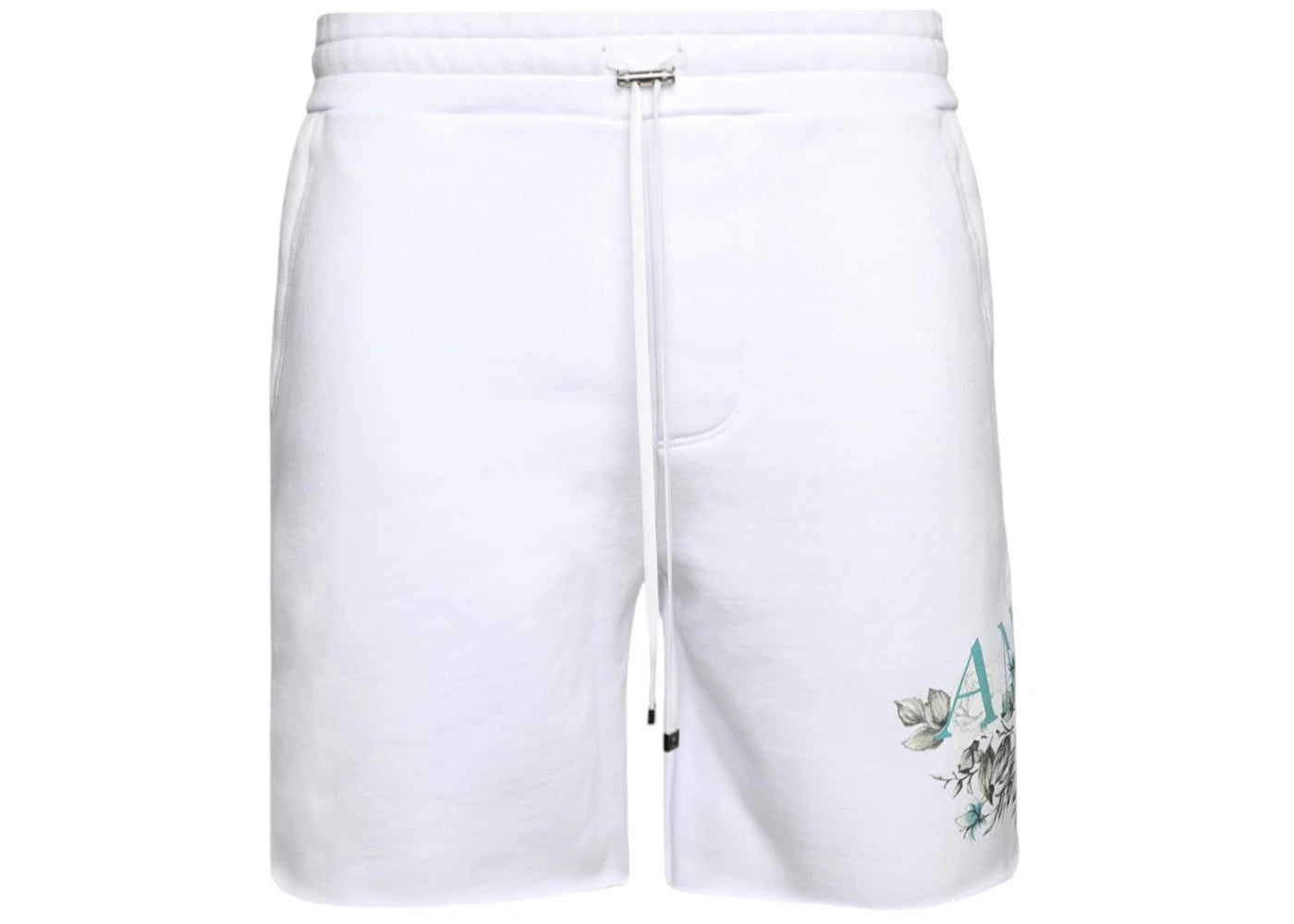 AMIRI Floral Logo Sweat Shorts White