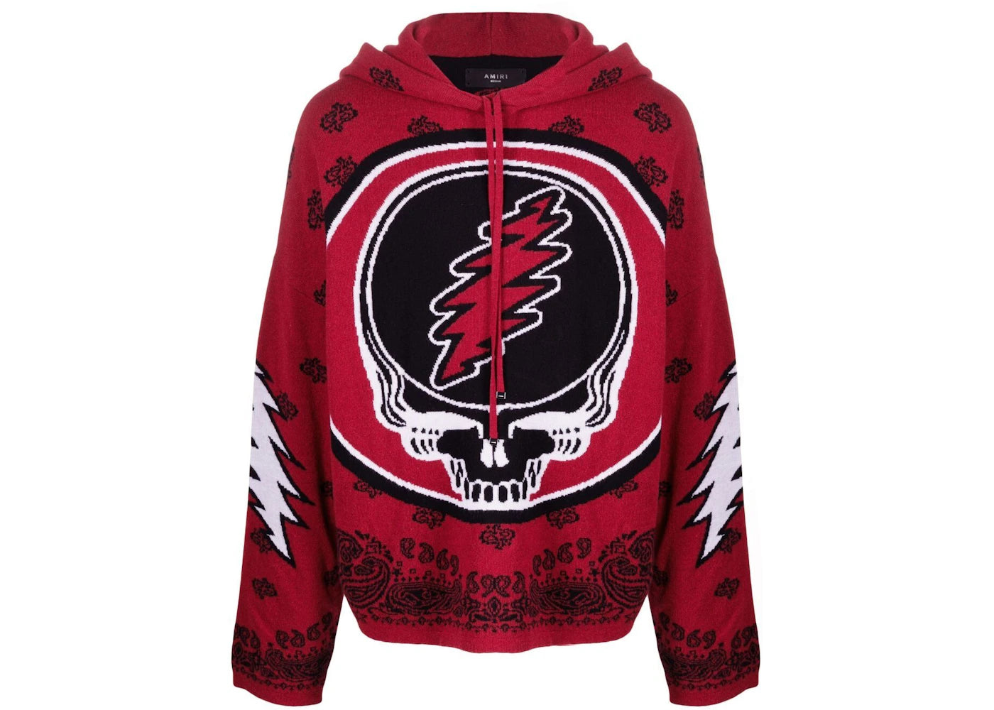 AMIRI Grateful Dead Cashmere Hoodie Red