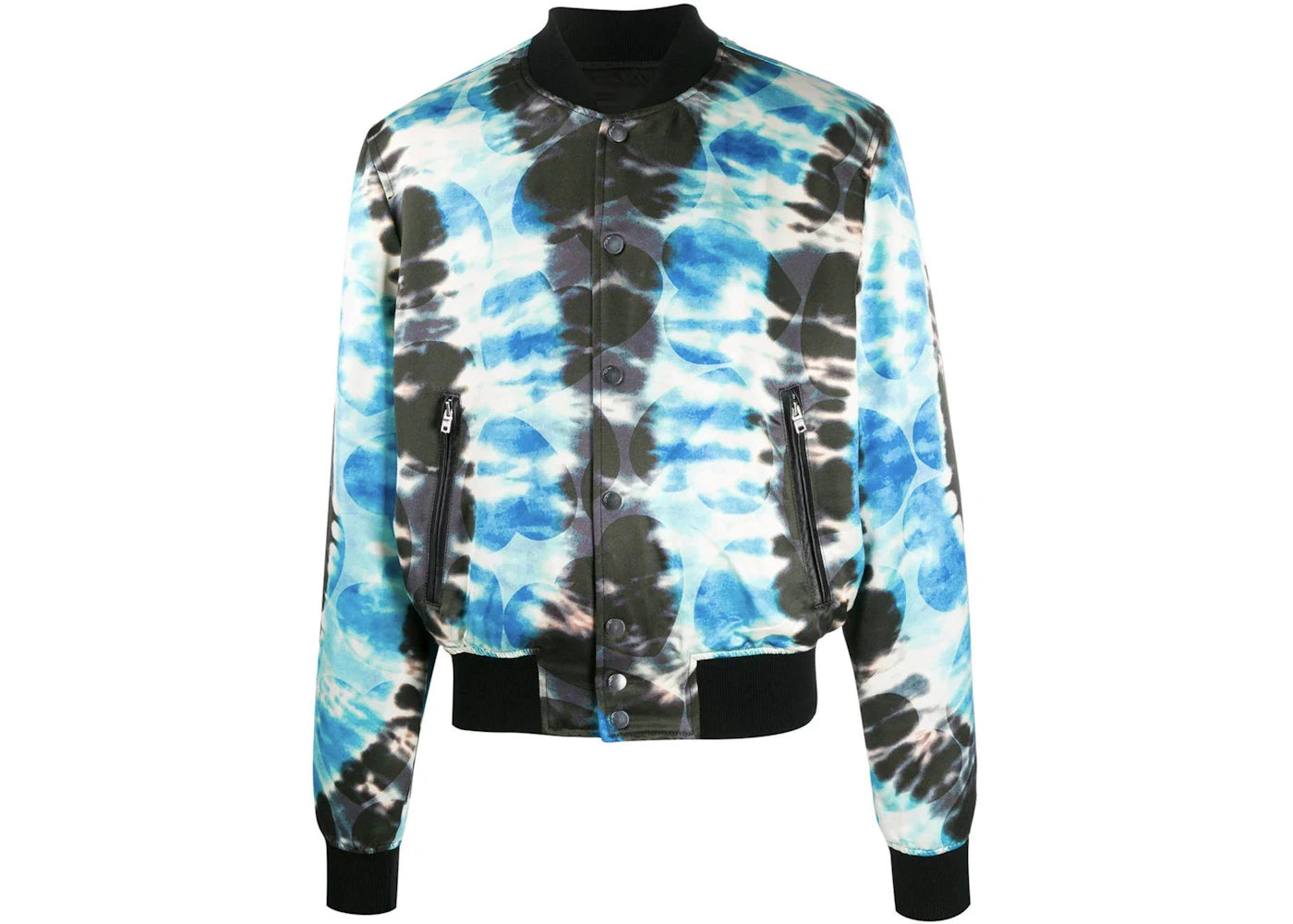 AMIRI Hearts Tie Dye Bomber Jacket Blue