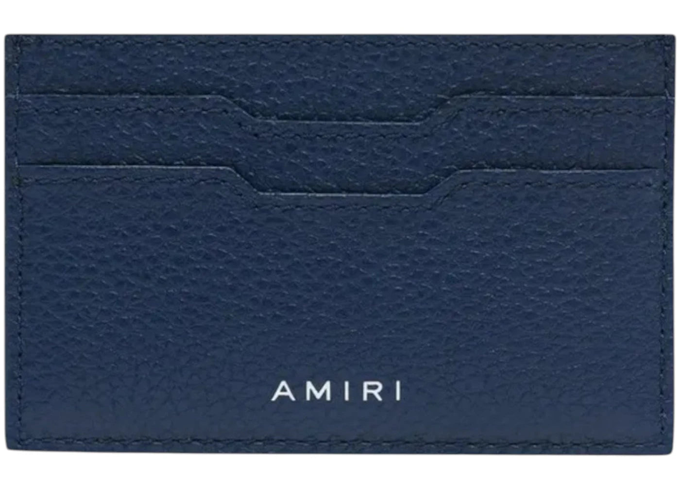 AMIRI Iconic Embossed Leather Card Holder Navy