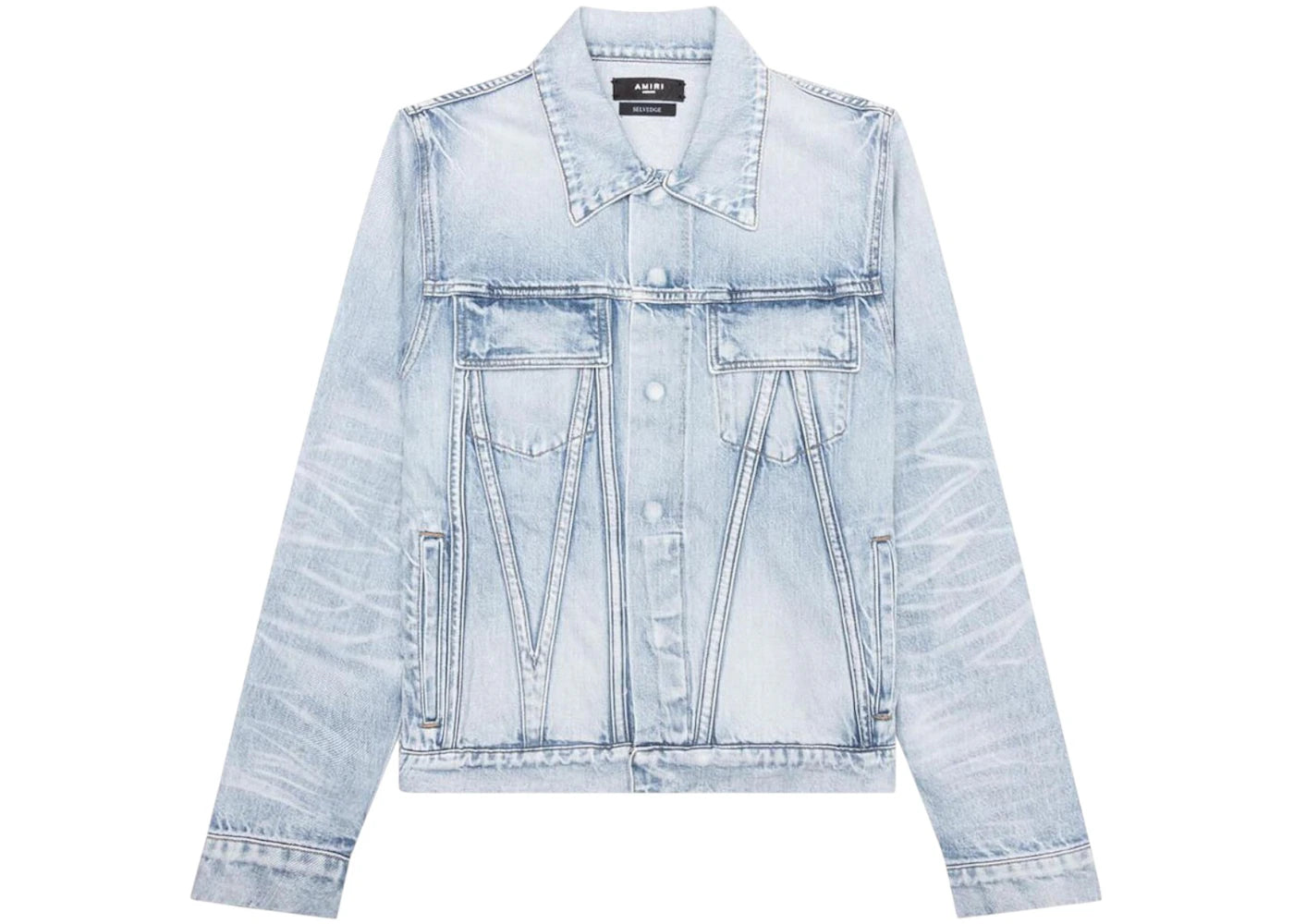 AMIRI Japaneseelvedge Trucker Jacket Black/White