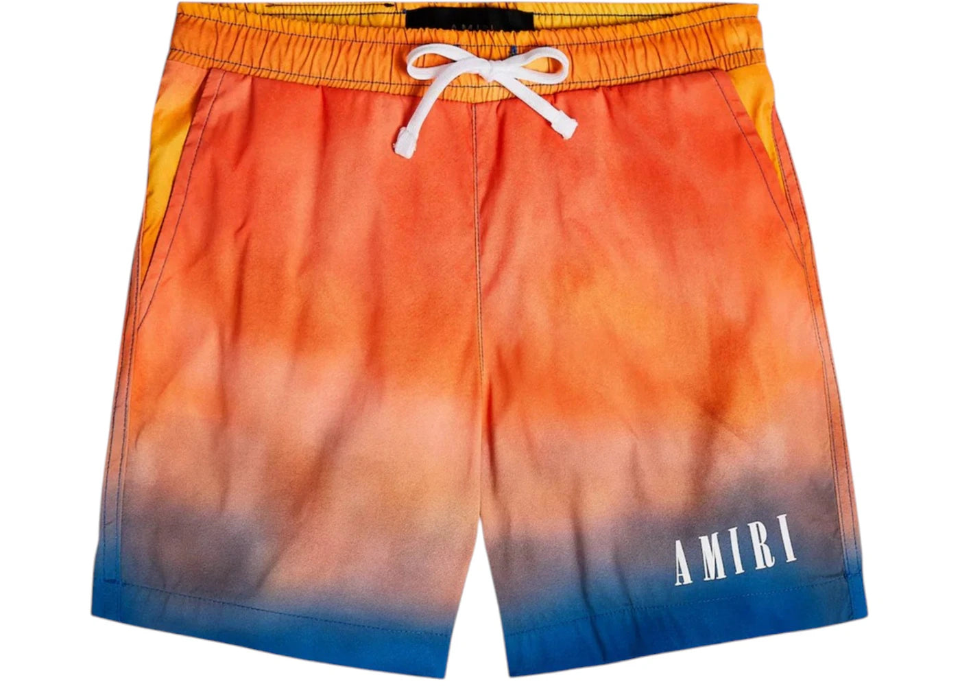 AMIRI Kids' Core Logo Swim Shorts Tie Dye Orange