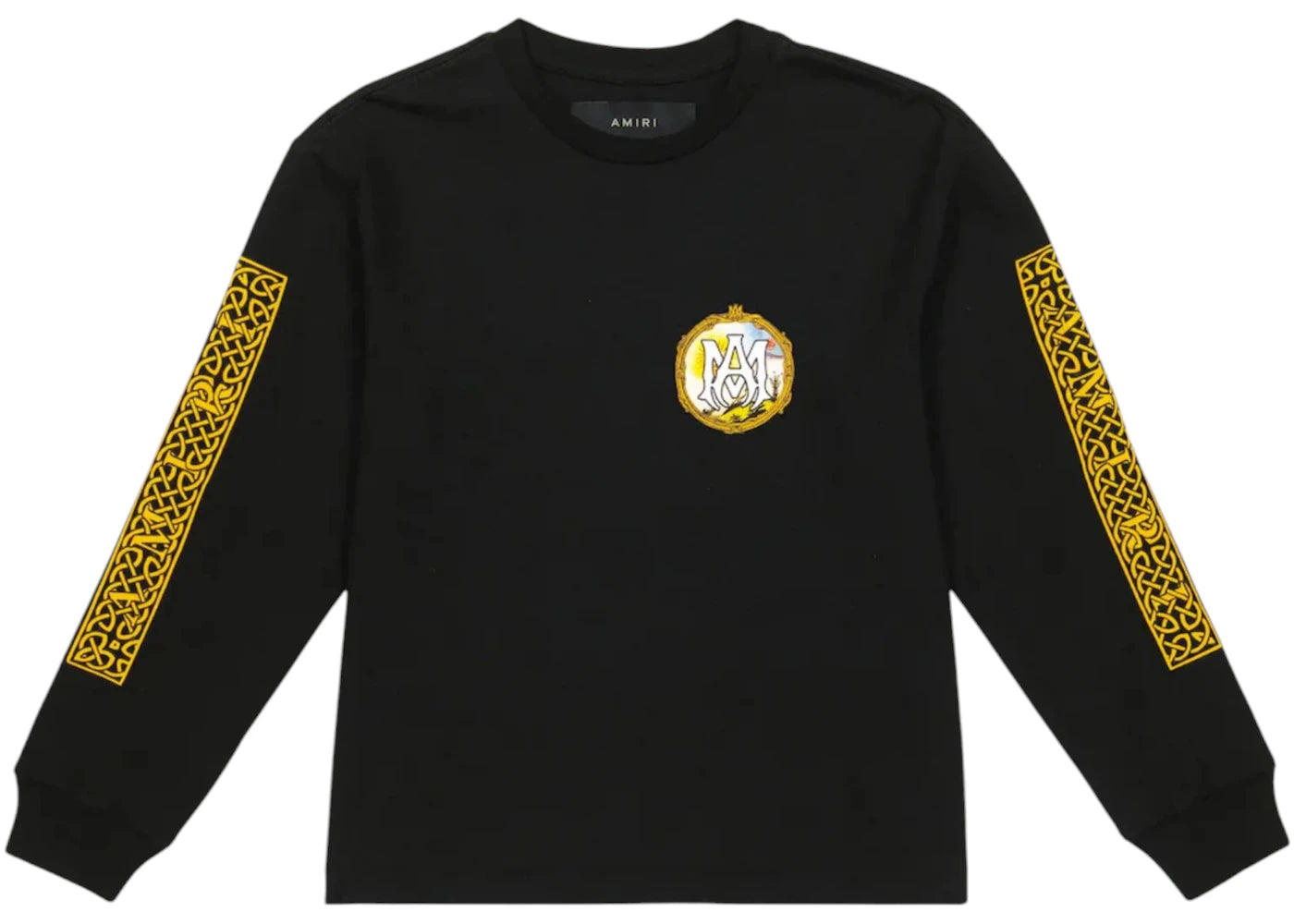 AMIRI Kids' Landscape Frame Long Sleeve Tee Black