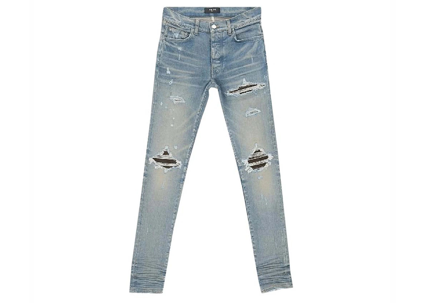 AMIRI Leather Patch MX1 Jeans Honeycomb/Indigo