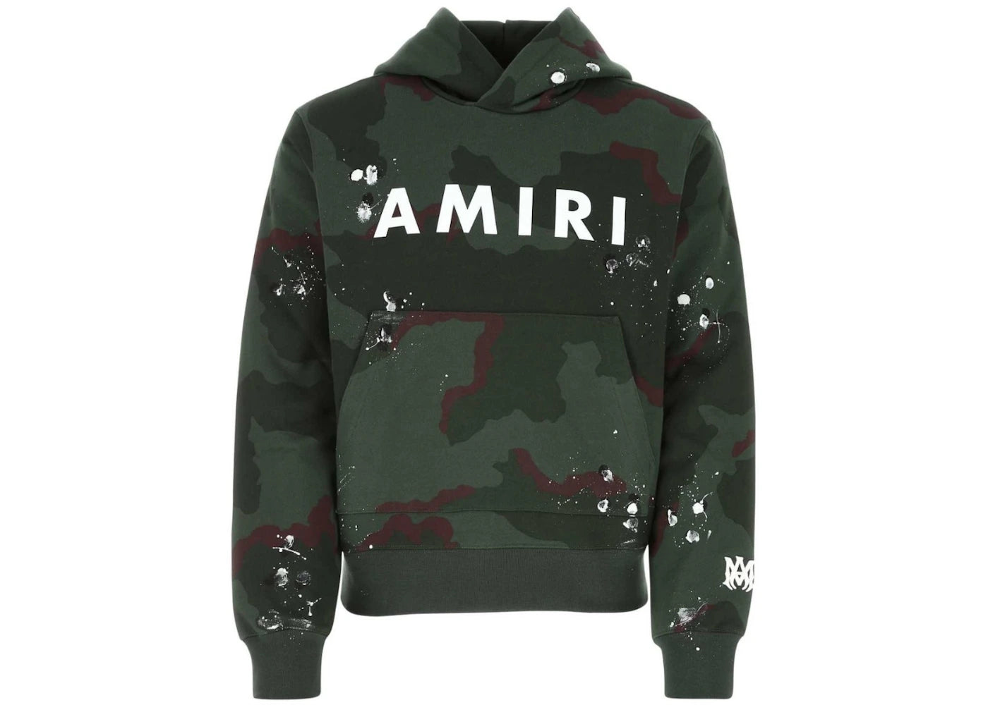 AMIRI Logo Camo Hoodie Green