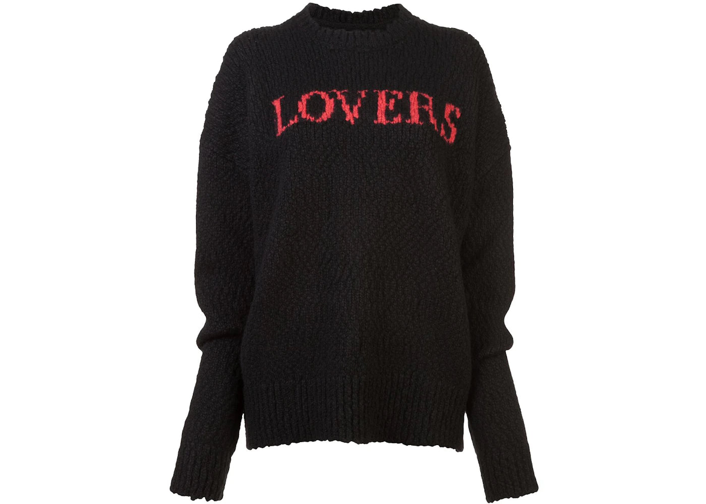 AMIRI Lovers Oversized Wool Sweater Black