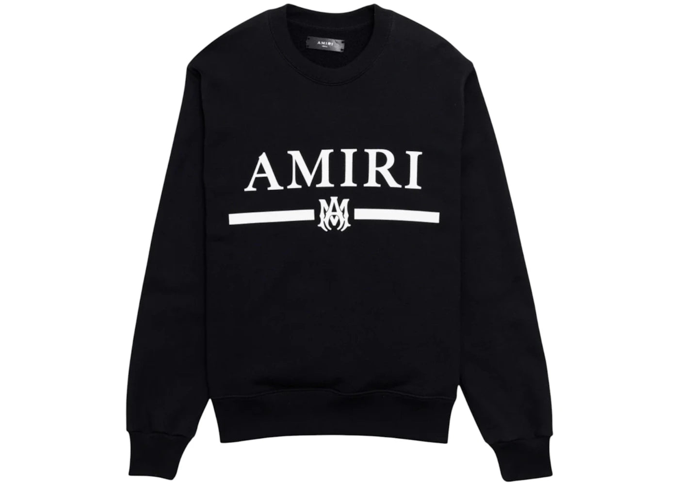 AMIRI MA Bar Applique Logo Crew Black