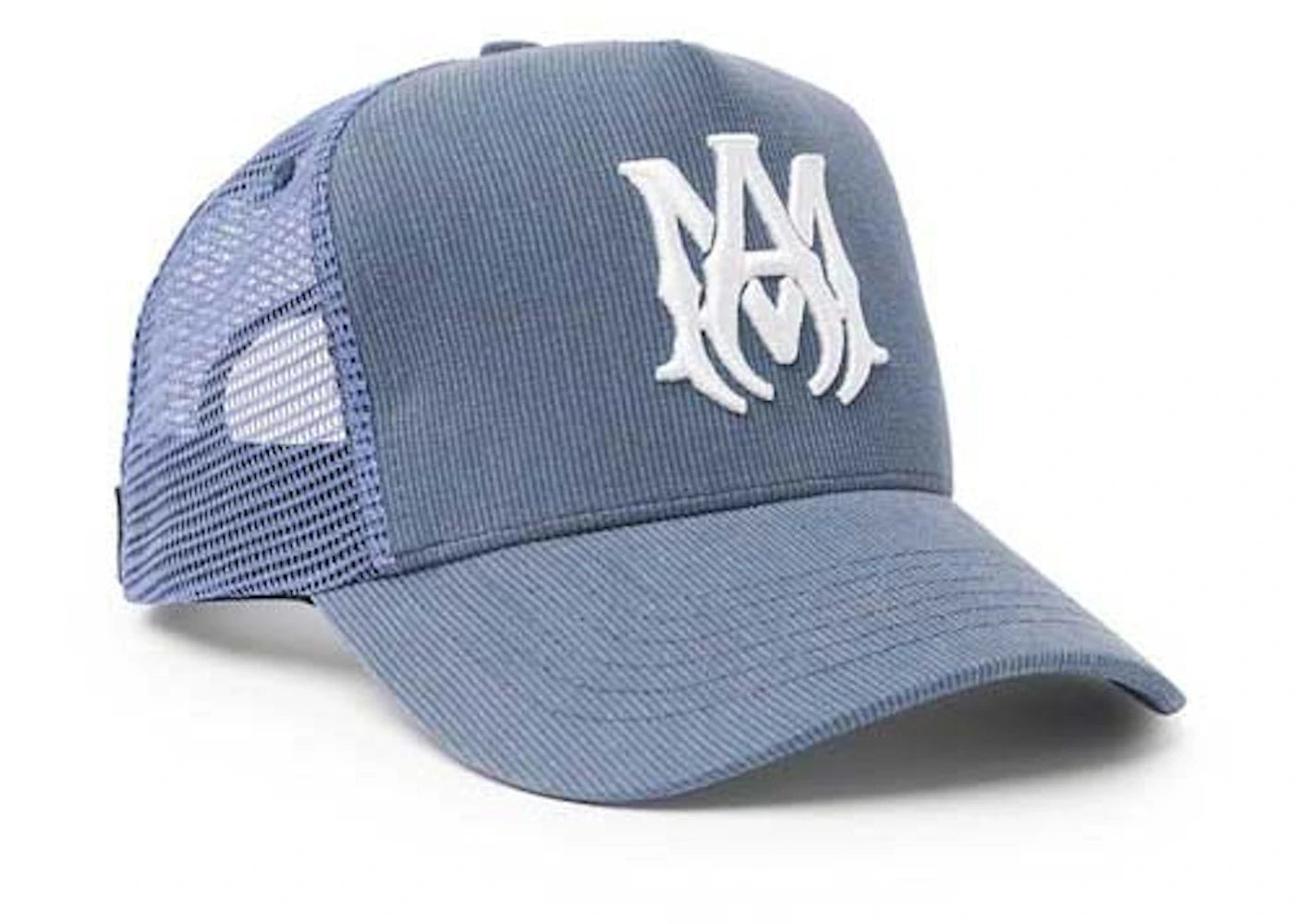 AMIRI MA Logo Trucker Cap Pond Blue/White