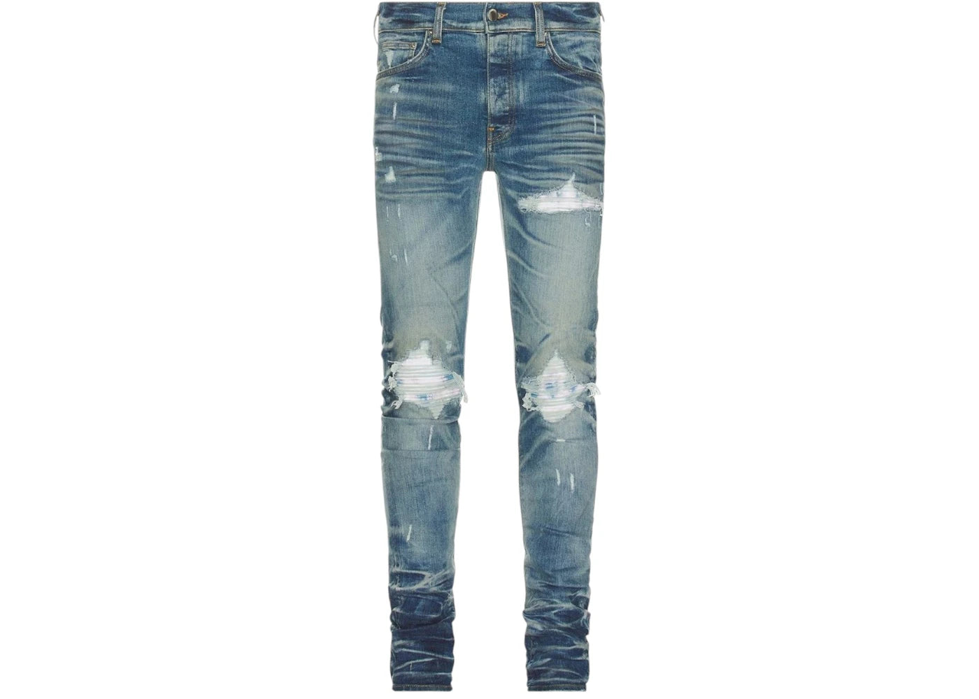 AMIRI MX1 Bleached Ma Honery Comb Indigo Jeans Blue