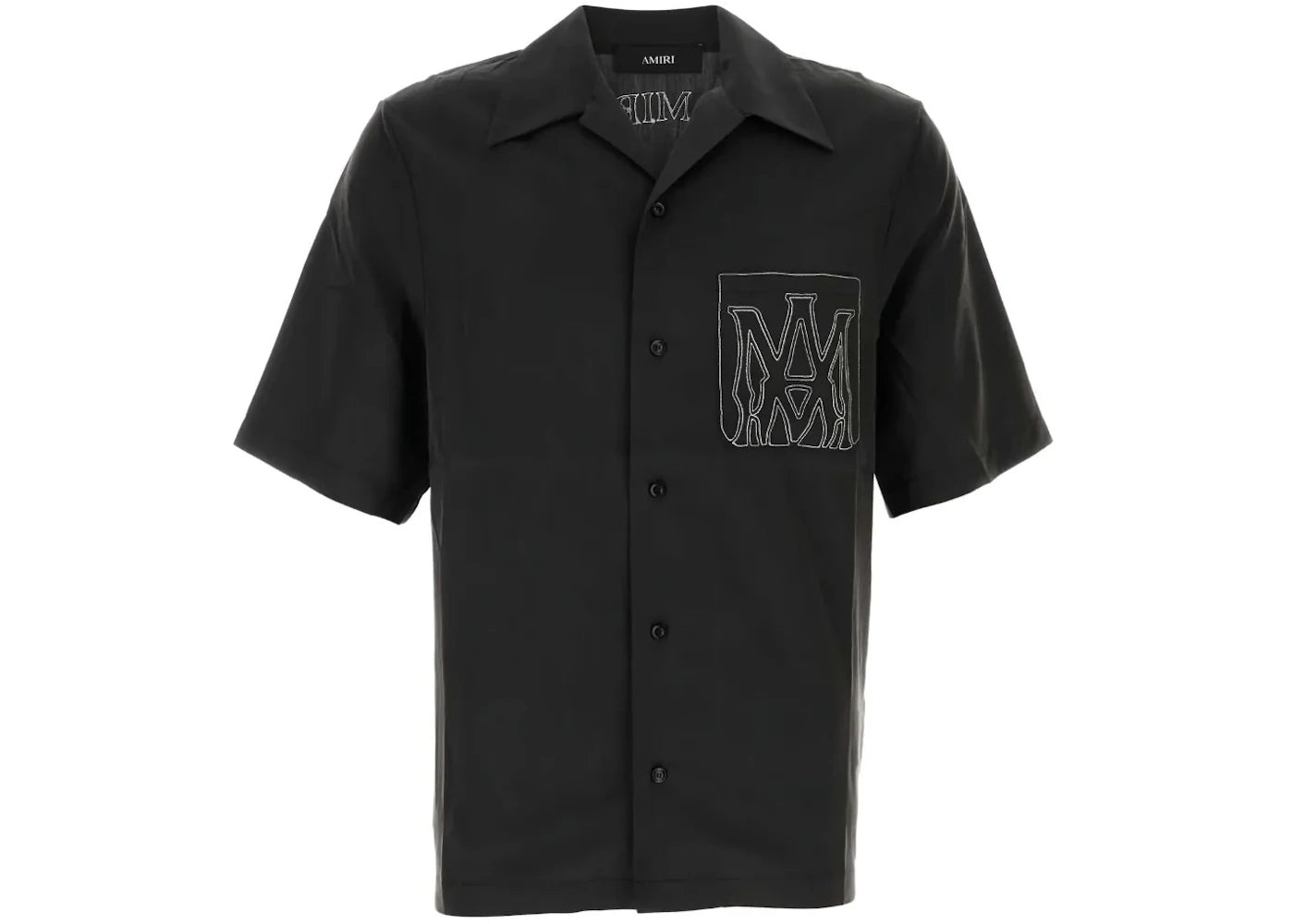 AMIRI Ma Outline Bowling Shirt Black