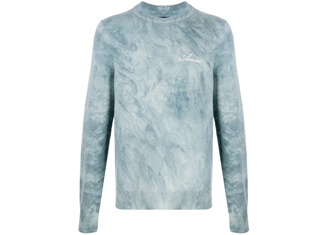 AMIRI Marbled Effect Cashmere Sweater Blue