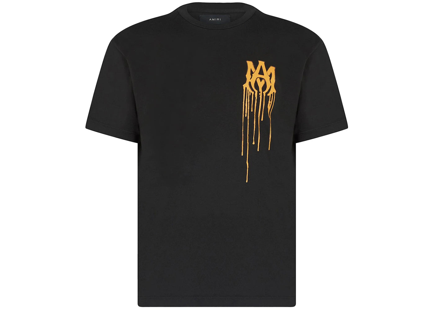 AMIRI Paint Drip AM Logo T-Shirt Black/Orange