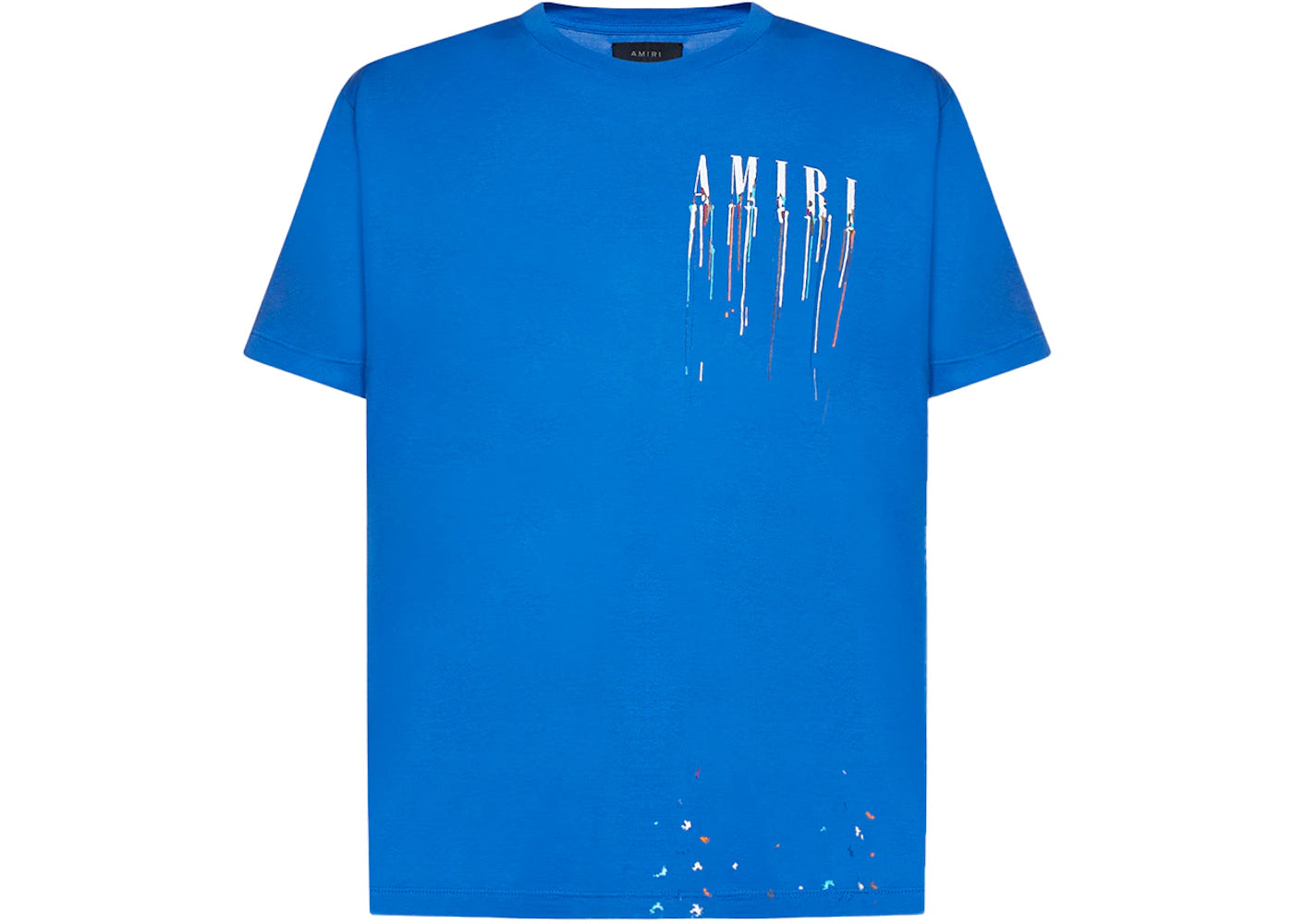 AMIRI Paint Drip Core Logo T-Shirt Blue/White/Multi