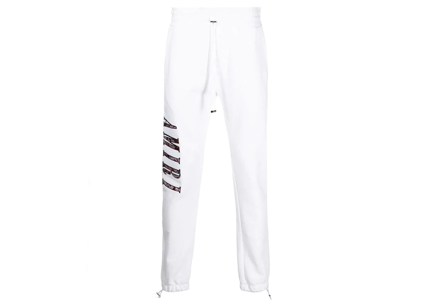 AMIRI Paisley Logo Print Elasticated Sweatpants White