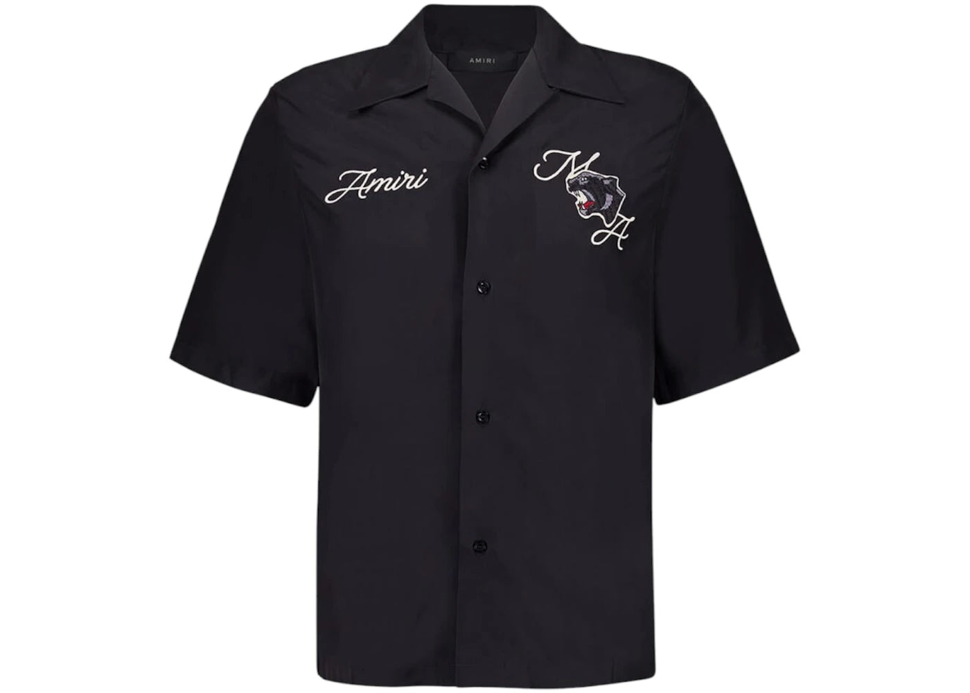 AMIRI Panther Bowling Shirt Black