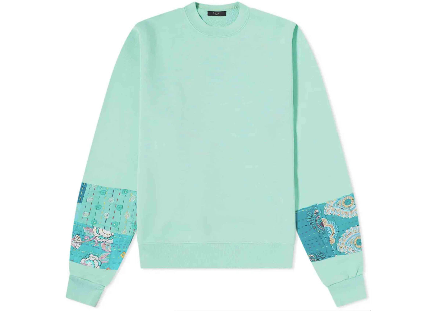 AMIRI Patchwork Quilt Crewneck Mint