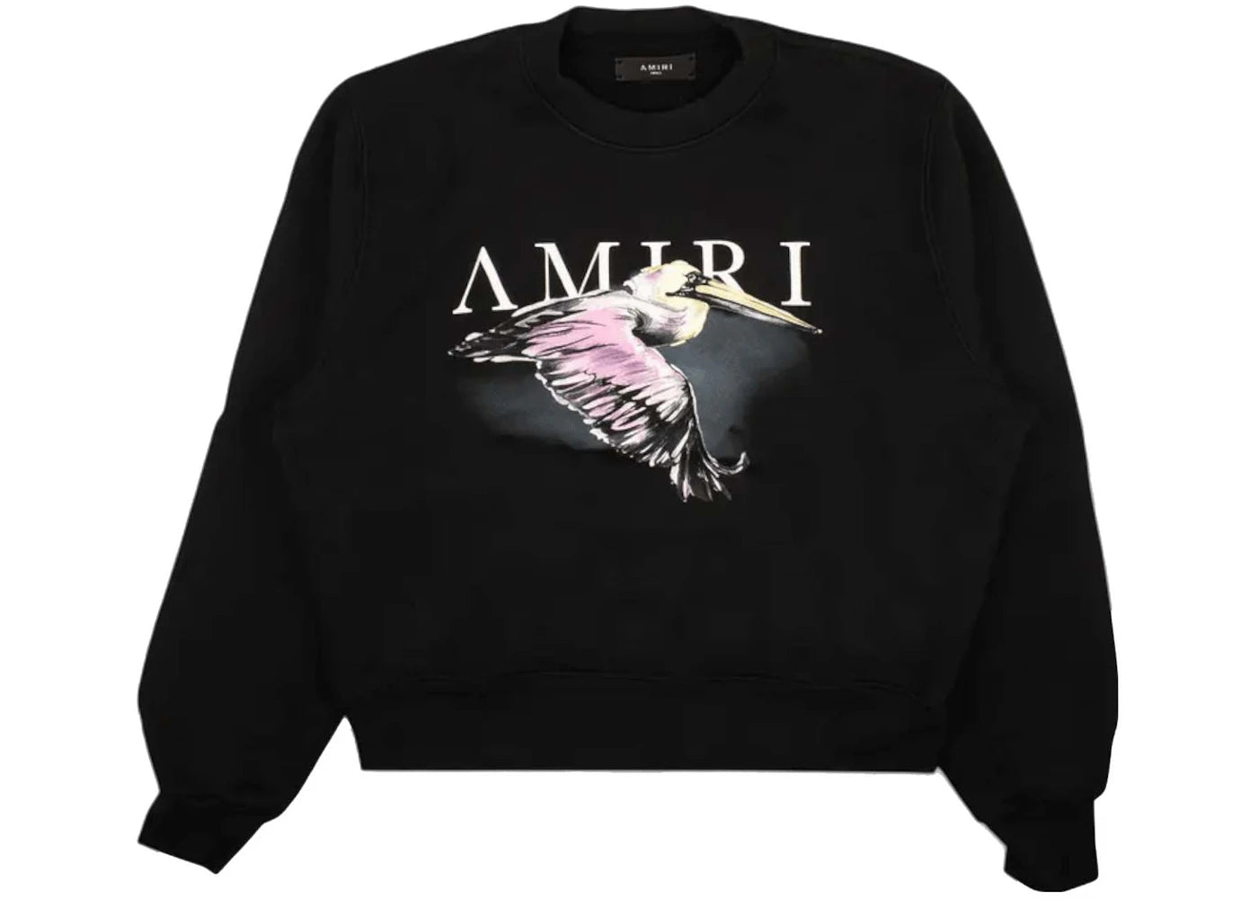 AMIRI Pelican Watercolor Crewneck Black