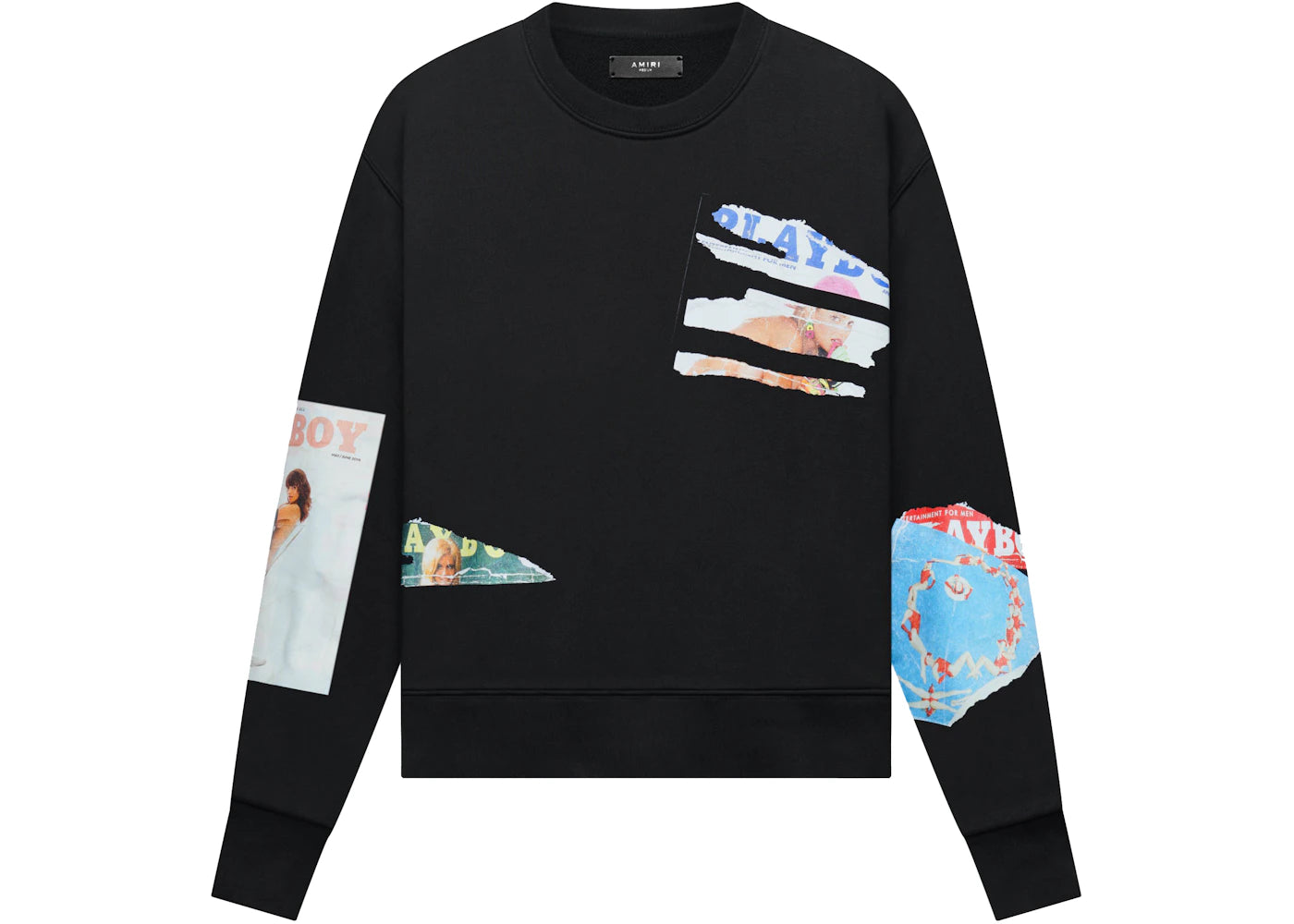 AMIRI Playboy Magazine Crewneck Black