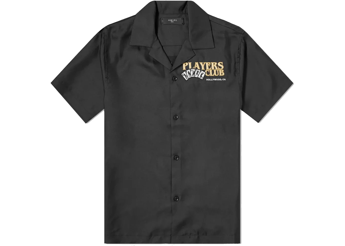 AMIRI Players Club Bowling Shirt Black