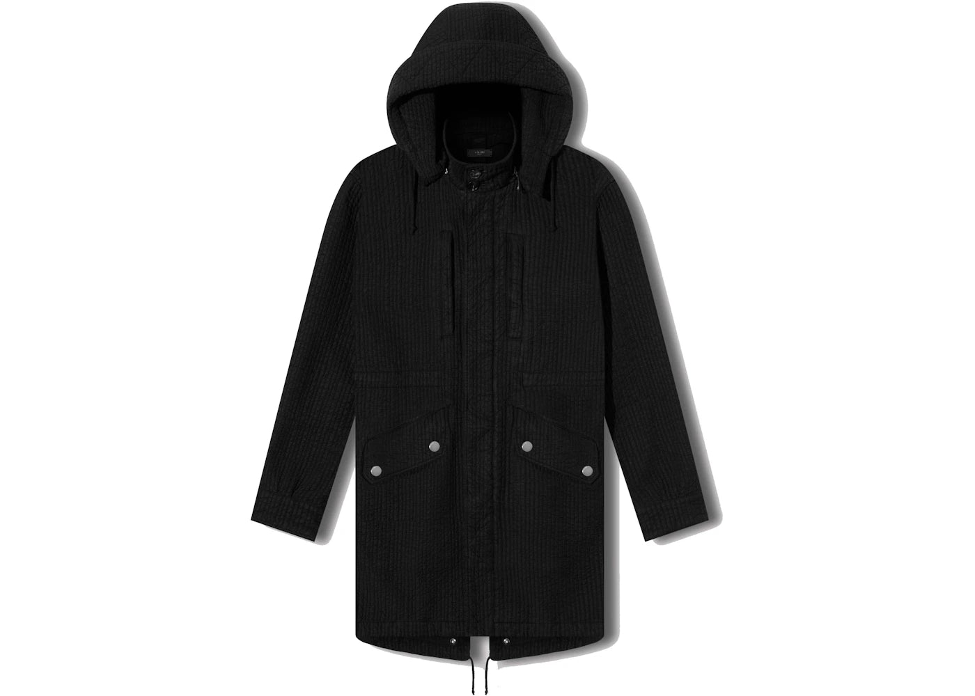 AMIRI Quilted Fishtail Parka Black