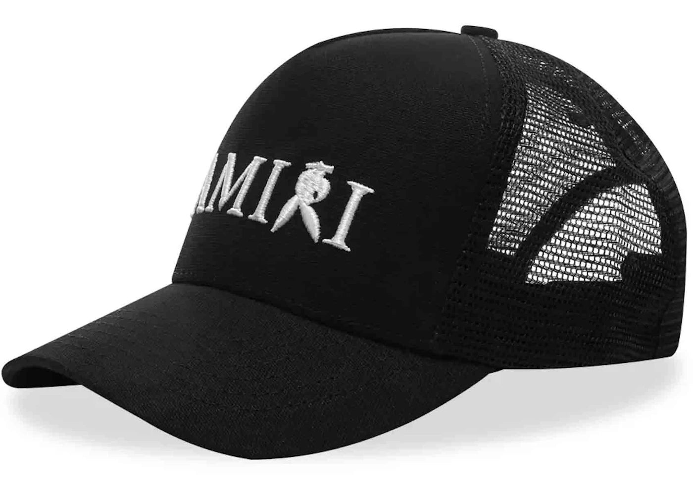 AMIRI Reverse Playboy Trucker Hat Black