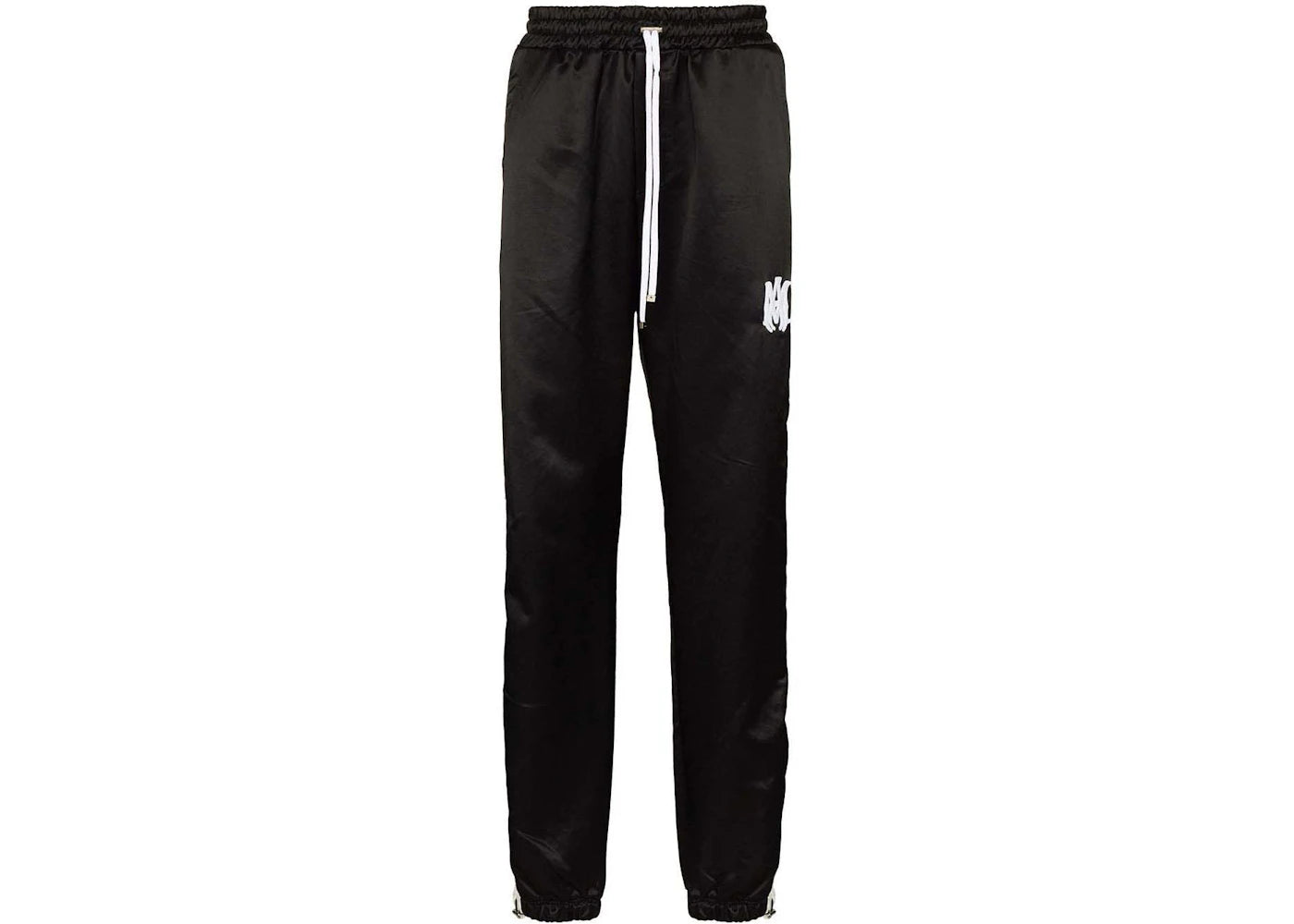 AMIRI Satin Finish Drawstring Trackpant Black/White