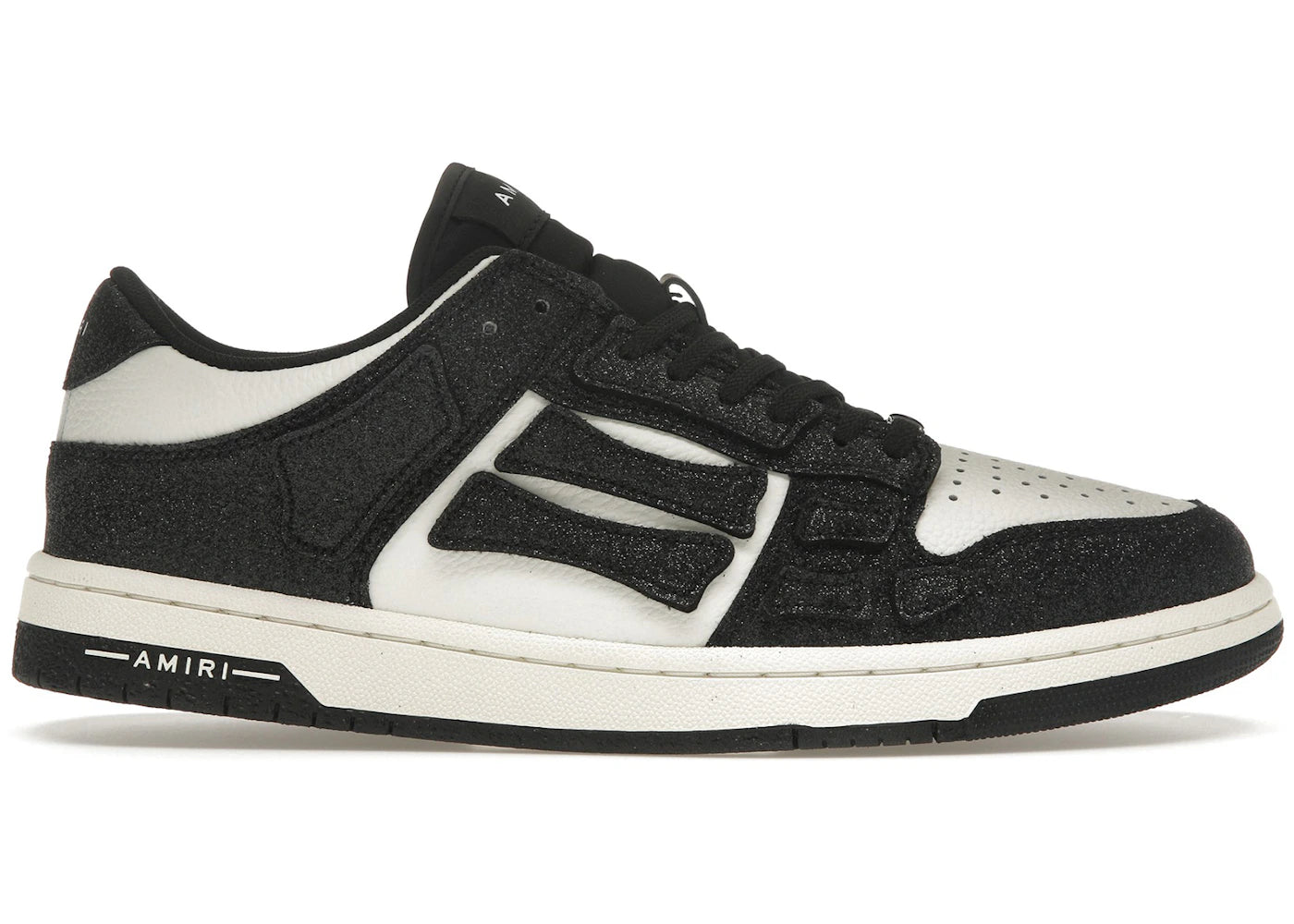 AMIRI Skel Top Low Shimmer Black White