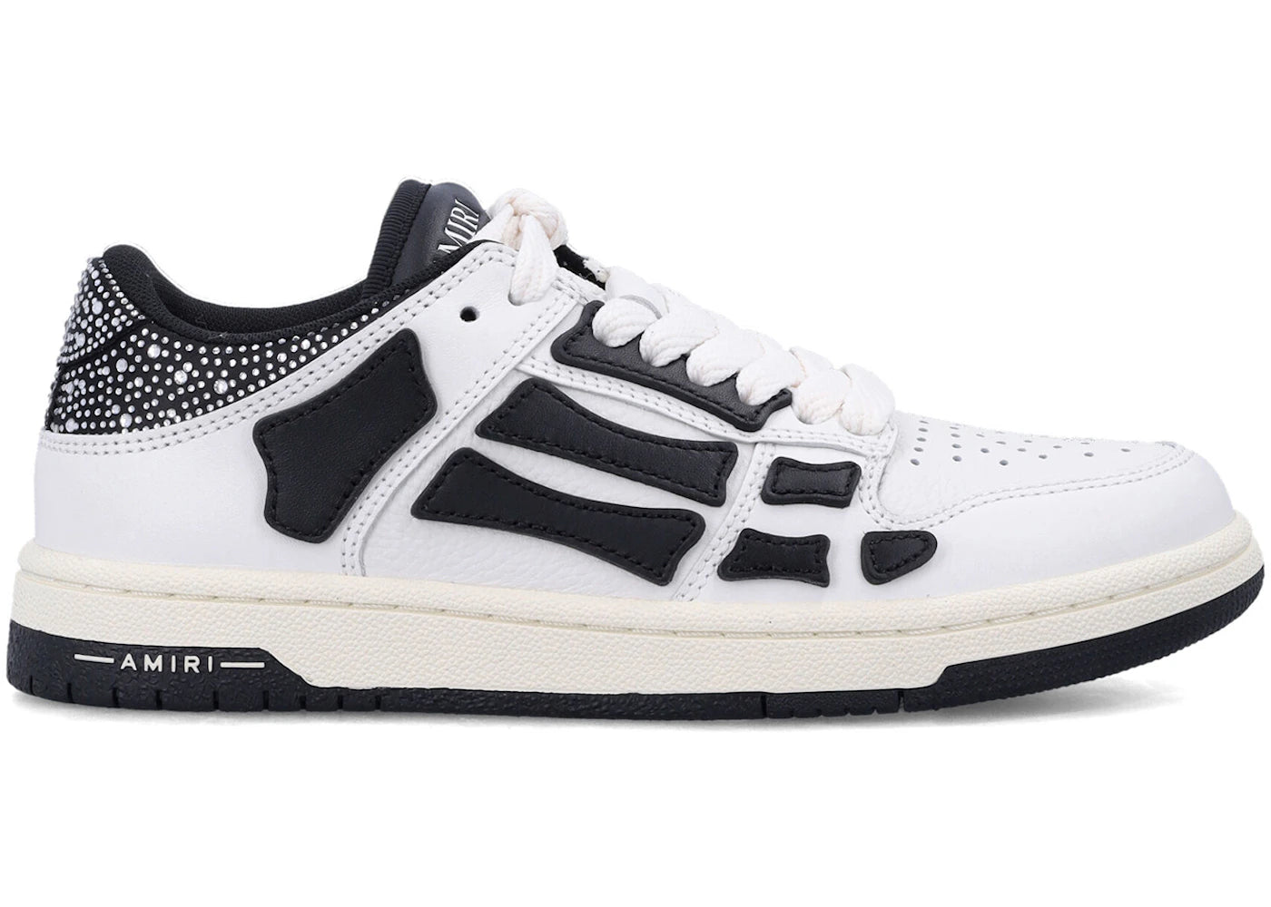 AMIRI Skel Top Low White Black Crystal (Women's)