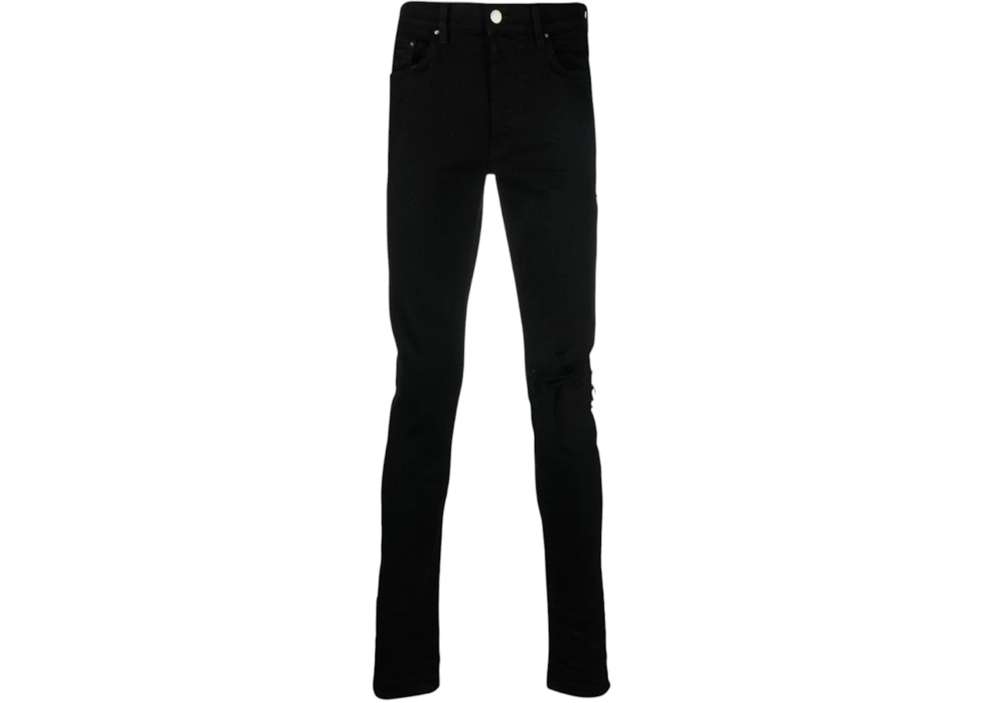 AMIRI Slim Fit Broken Ripped Jeans Black
