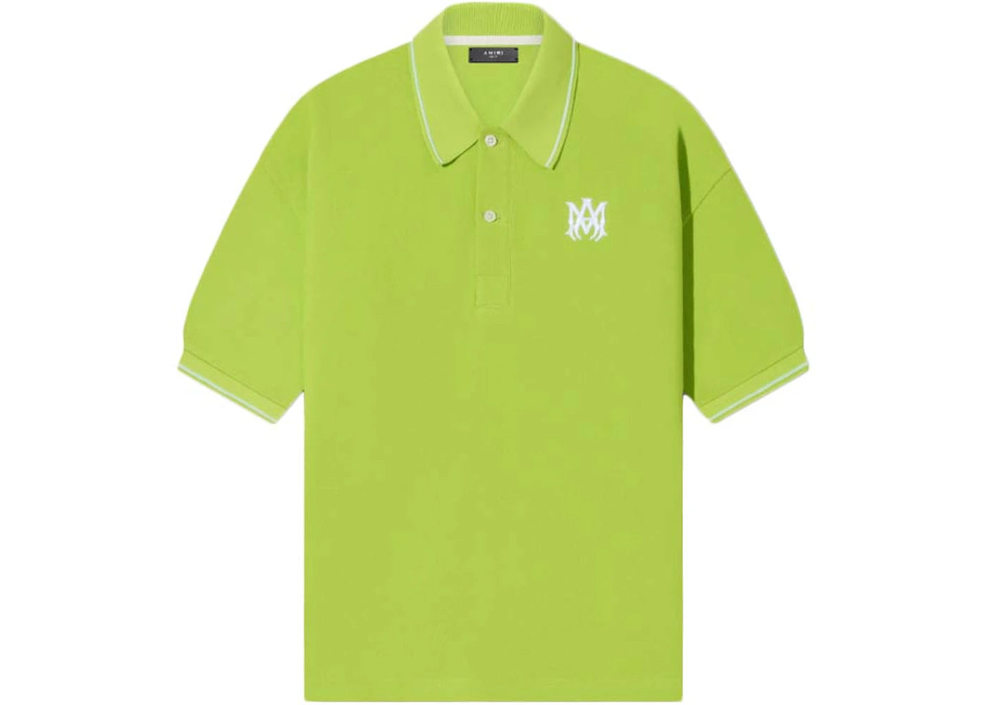 AMIRI Solid Short Sleeve Polo Lime