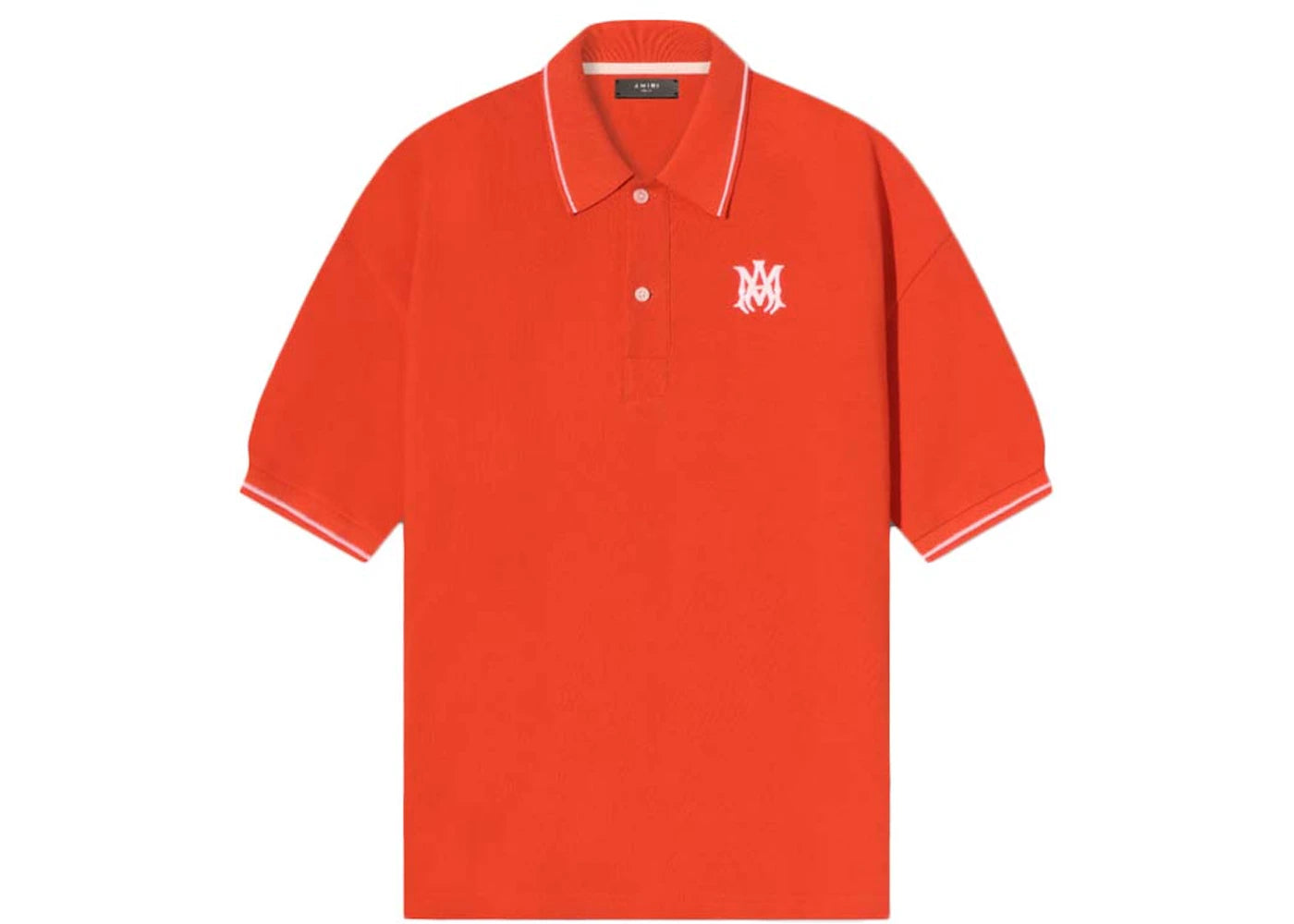 AMIRI Solid Short Sleeve Polo Orange