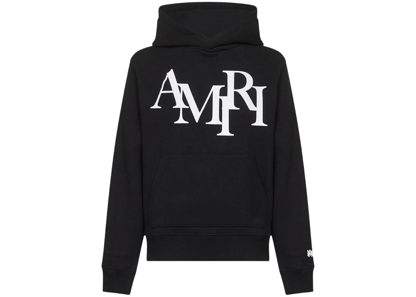AMIRI Staggered Logo Hoodie Black